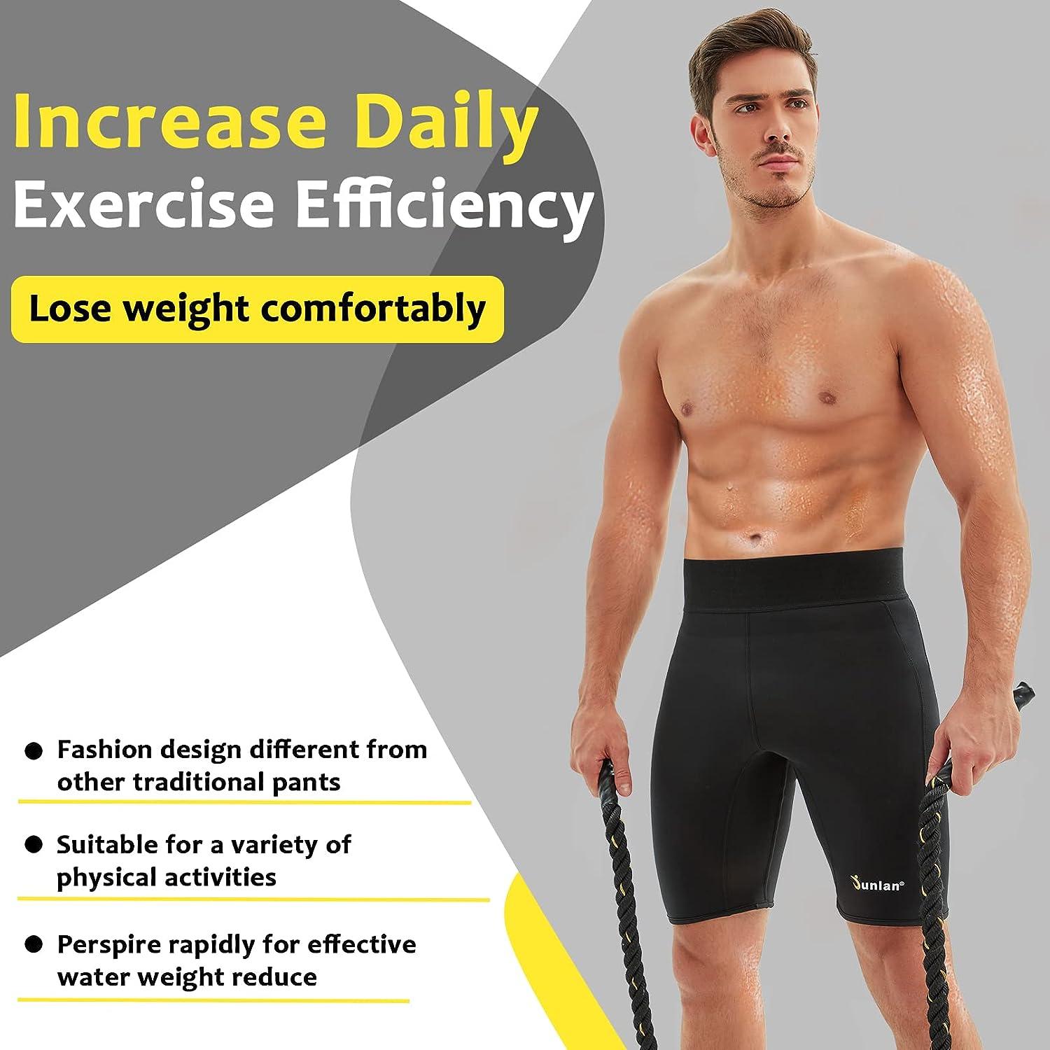 Men'S Workout Sauna Hot Sweat Thermo Shorts Body Shaper Neoprene