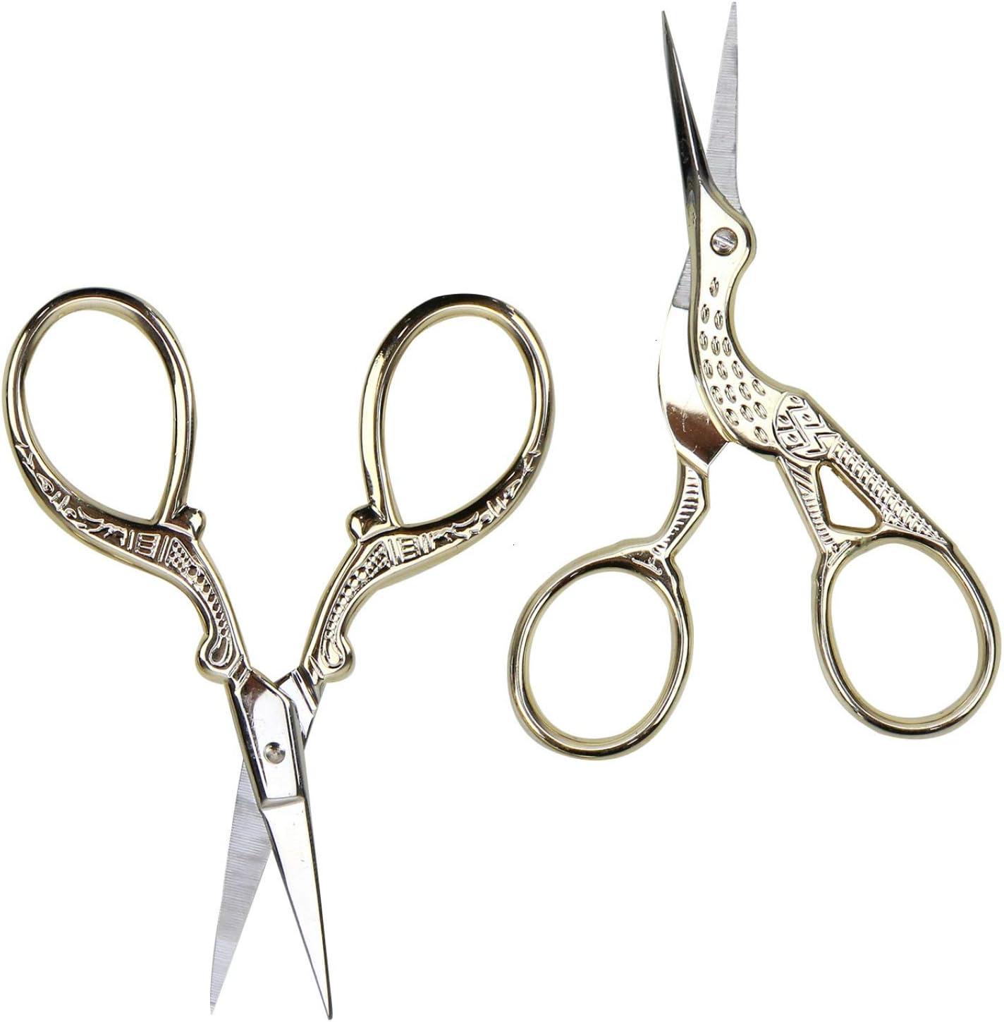 AQUEENLY Embroidery Scissors, Stainless Steel Sharp Stork Scissors