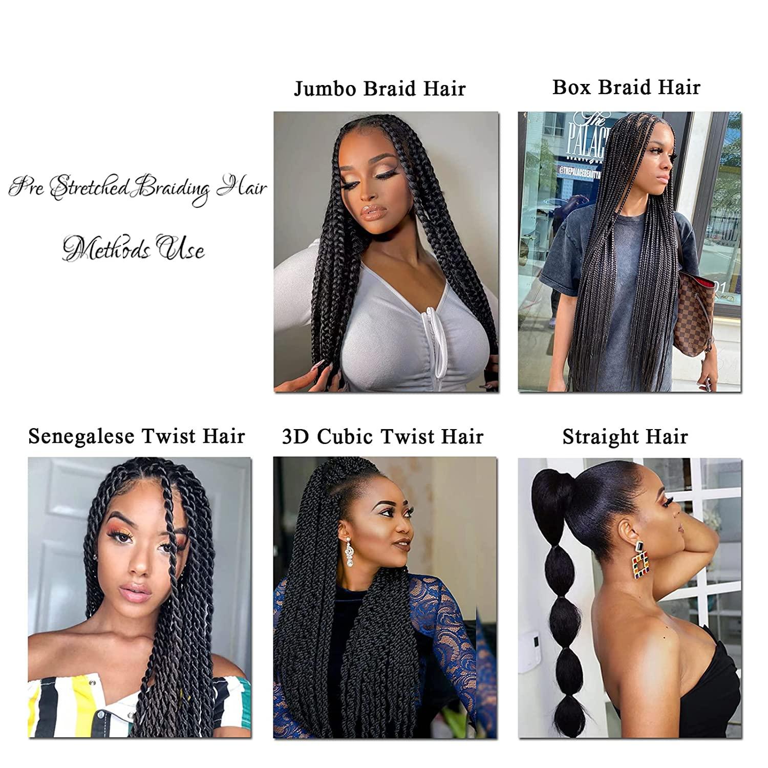 Pre Stretched Braiding Hair 26 inch 6packs Professional Braiding Hair for  Braids Yaki Braiding Hair Hot Water Setting Synthetic Crochet Hair  Extensions (26Inch (Pack of 6), 1b/30/27) 26 Inch (Pack of 6) 1b/30/27