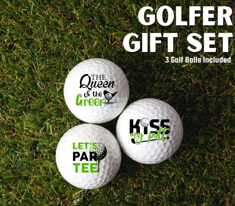 CybGene Funny Golf Gifts Set for Men & Women, Golf Balls Set for