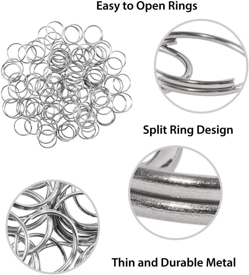 100 Pcs Split Ring, Small Key Rings Bulk Split Keychain Rings DIY Craft  Metal