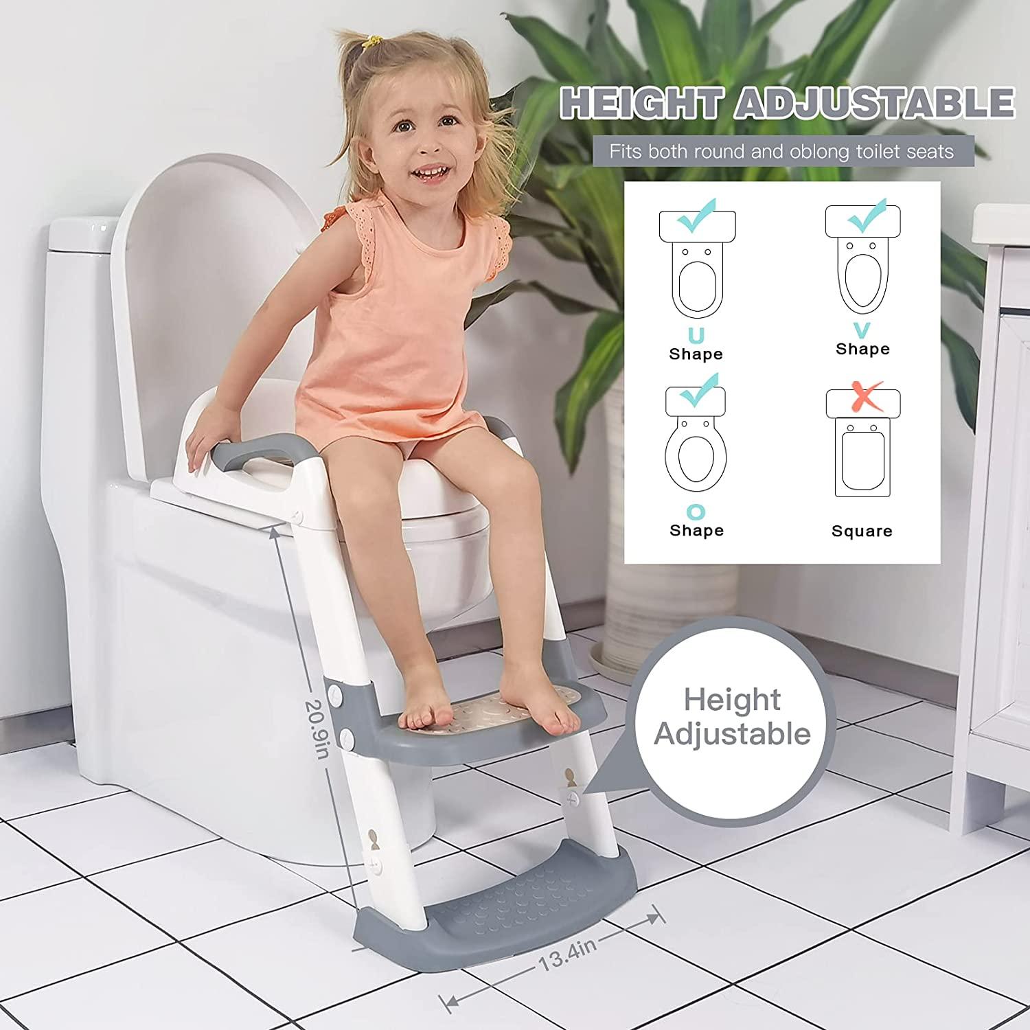 711TEK Potty Training Seat Toddler Toilet Seat with Step Stool