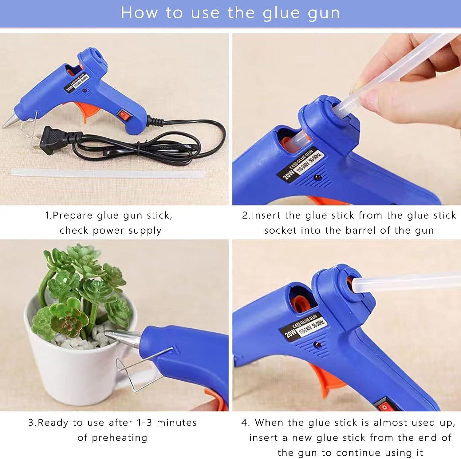 20W Hot Glue Gun With 10Pcs Glue Stick