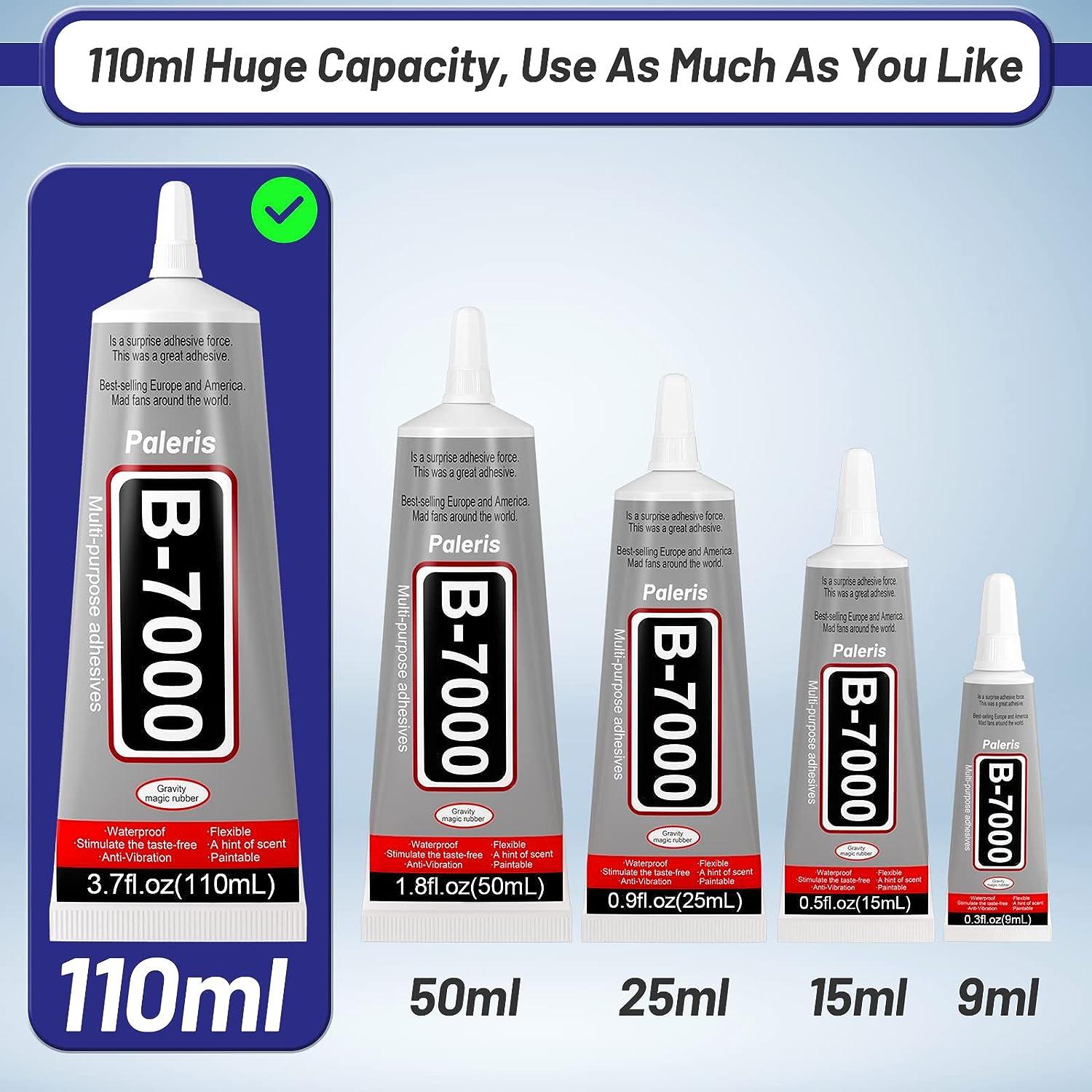 B7000 Glue Clear with Precision Tips, 5 Pcs B-7000 Jewelry Bead Glue for Diamond