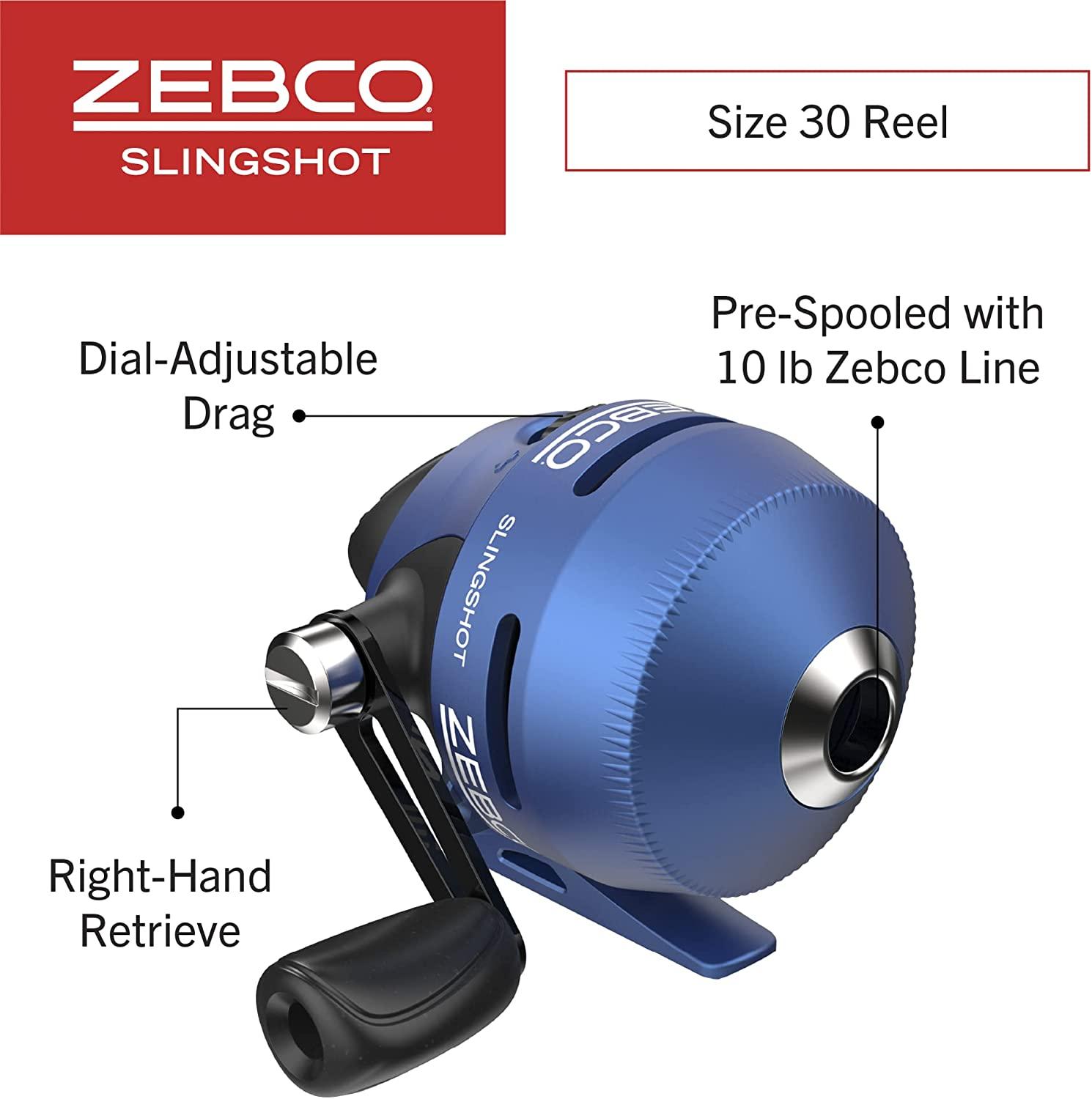 Zebco Slingshot SLSCBL562MLA Spincast Reel and Fishing Rod Combo