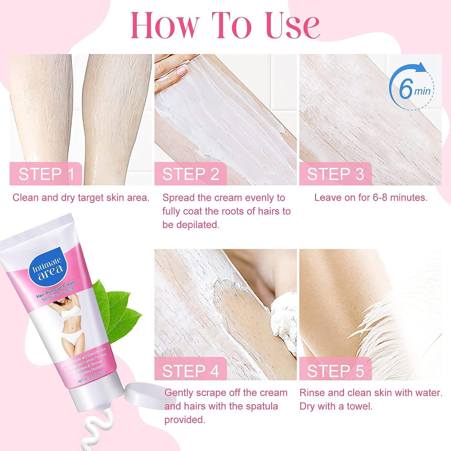 Intimate/Private Hair Removal Cream for Women, for Unwanted Hair in  Underarms, Private Parts, Pubic & Bikini Area, Painless Flawless Depilatory  Cream