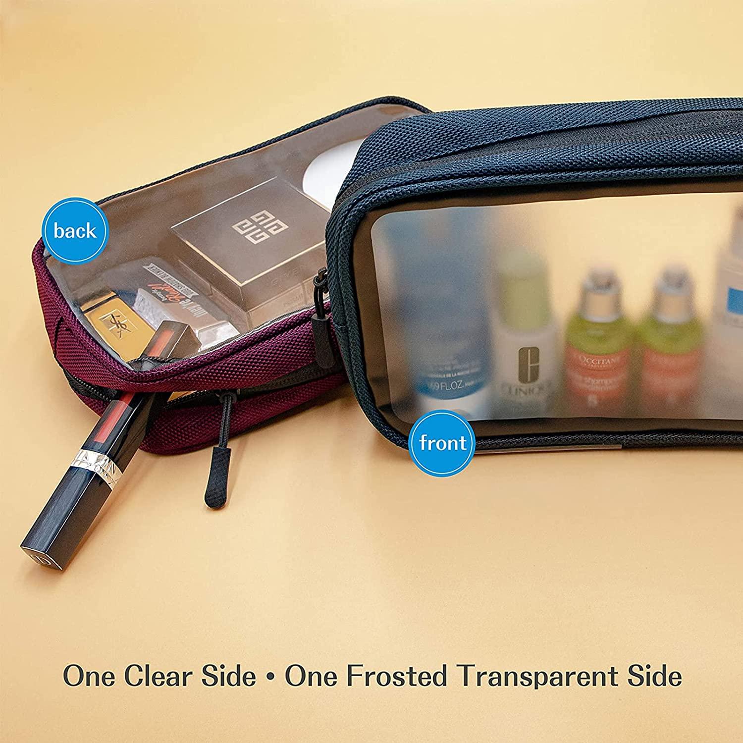 TSA Approved Clear Travel Toiletry Bag wih Zippers Carry-on Travel
