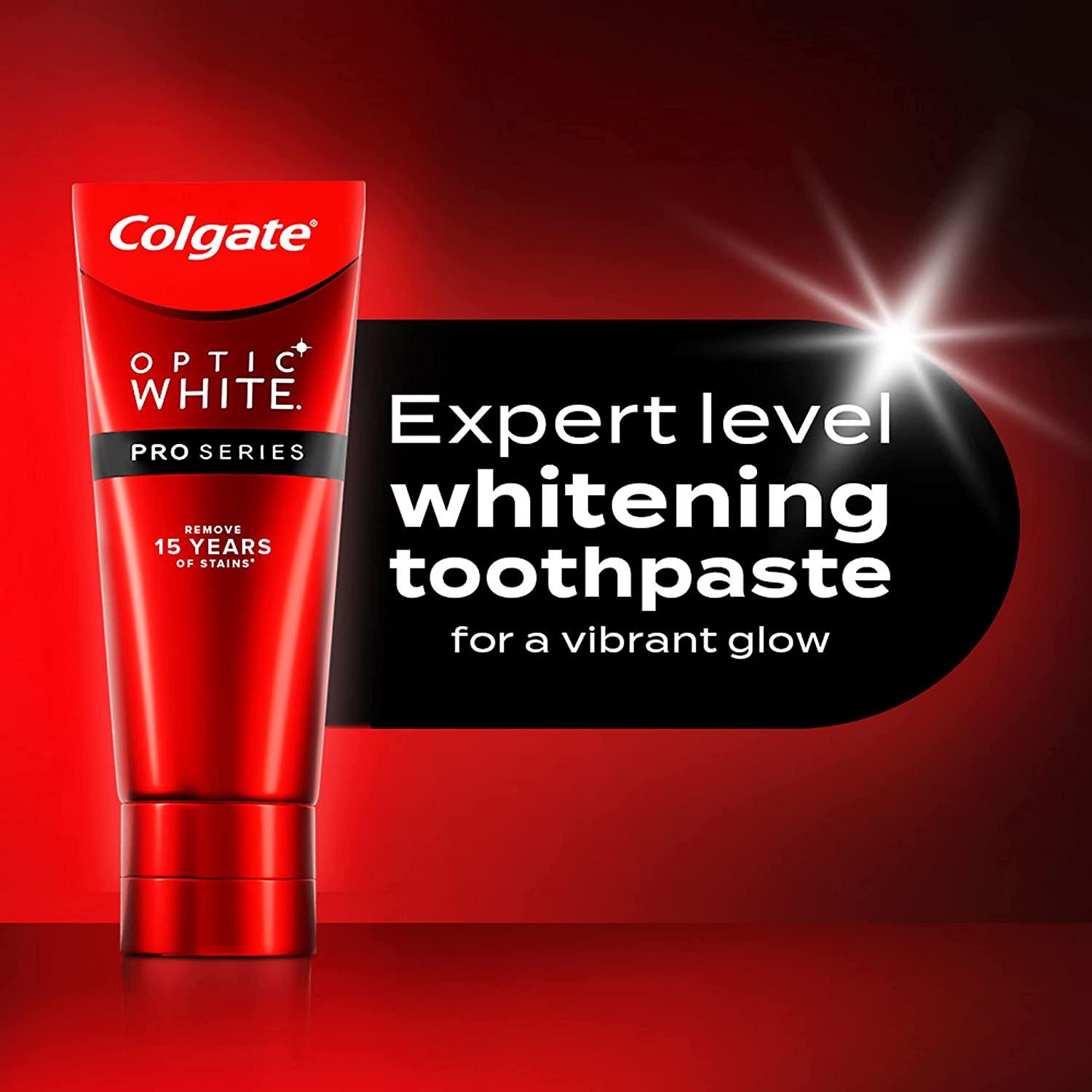 Colgate Optic White Pro Series Whitening Toothpaste With 5 Hydrogen Peroxide Stain Prevention 