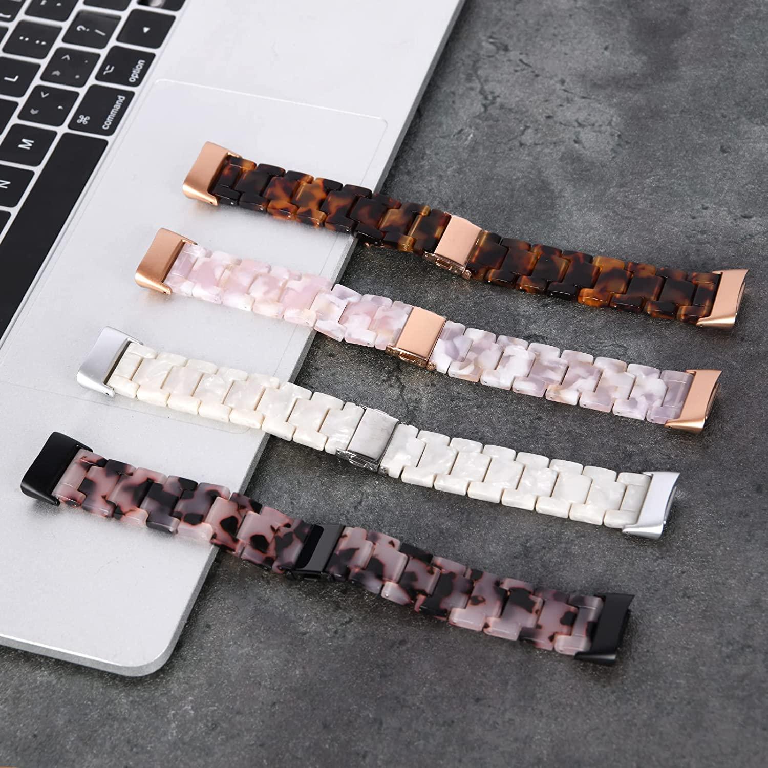 Wongeto Resin Band Compatible with Fitbit Charge 2 for Women Men,Fashion  Resin Band Bracelet Wristband Strap for Fitbit Charge 2 HR Wristbands  (Flower