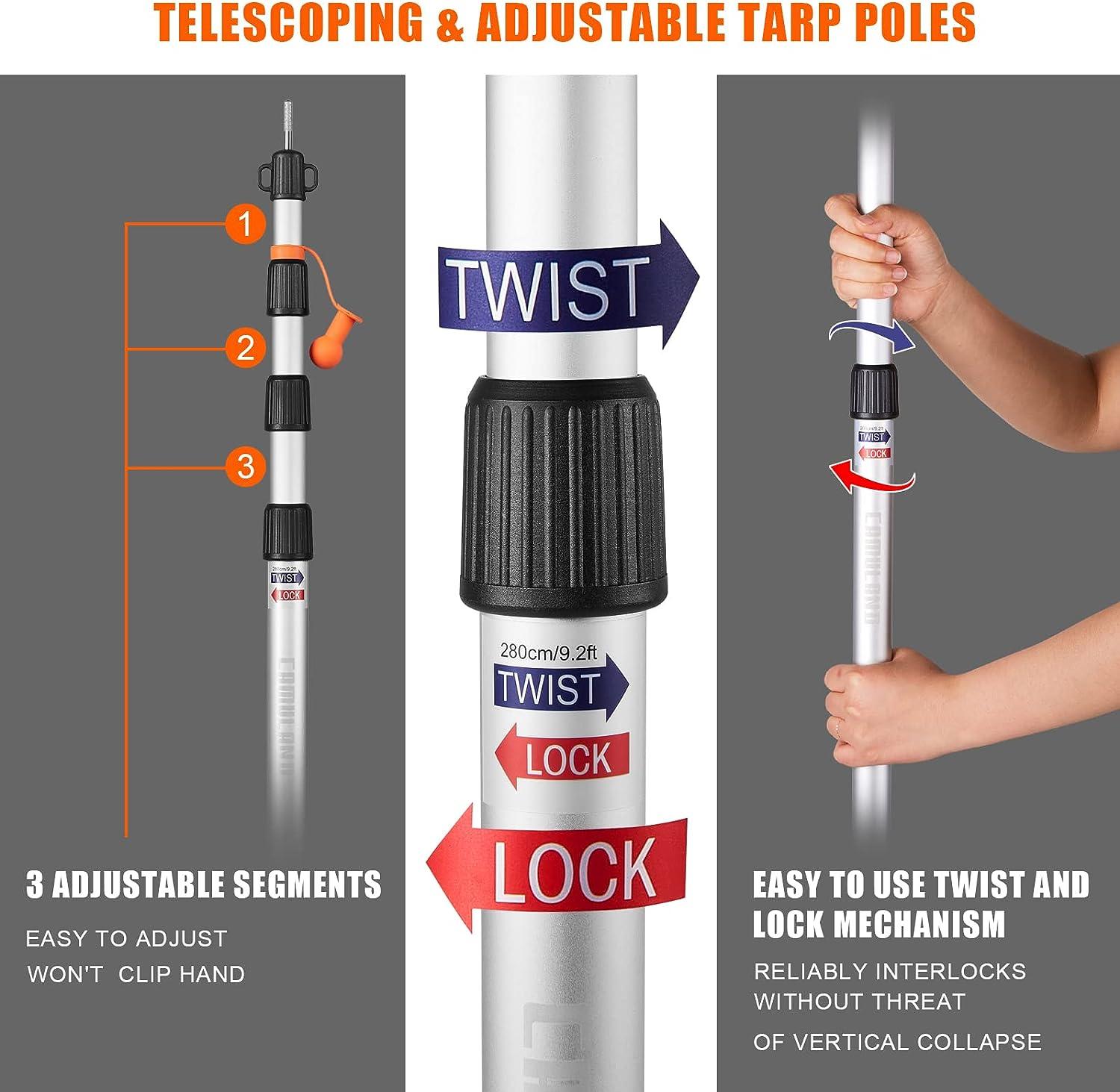 telescopic pole locking mechanism