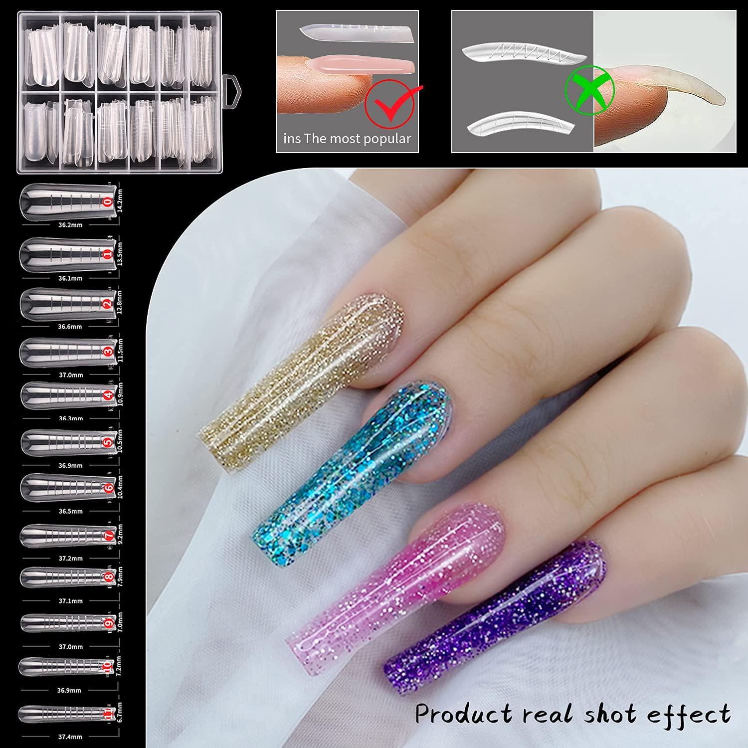 modelones Poly Nail Gel Kit- 6 Colors Enhancement Builder Gels Nail  Extension Gel Kit with Slip