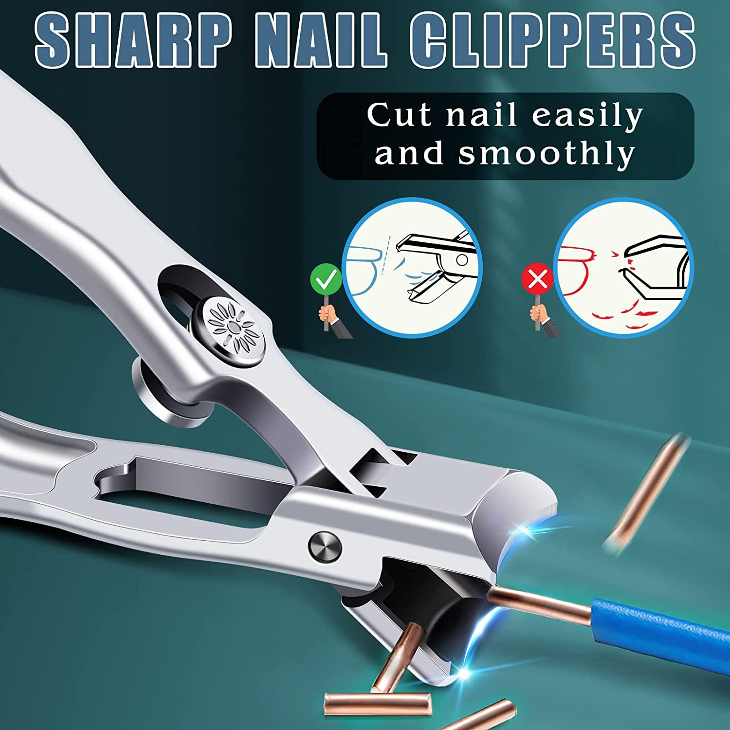 Anti-Splash Hard Nail Clippers Toenails Nippers Nails Cutters