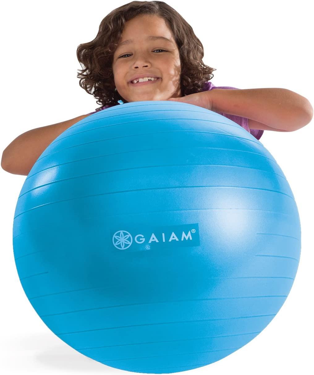 Gaiam Kids Balance Ball - Exercise Stability Yoga Ball, Kids Alternative  Flexible Seating for Active Children in Home or Classroom (Satisfaction  Guarantee), 45cm Blue 45cm