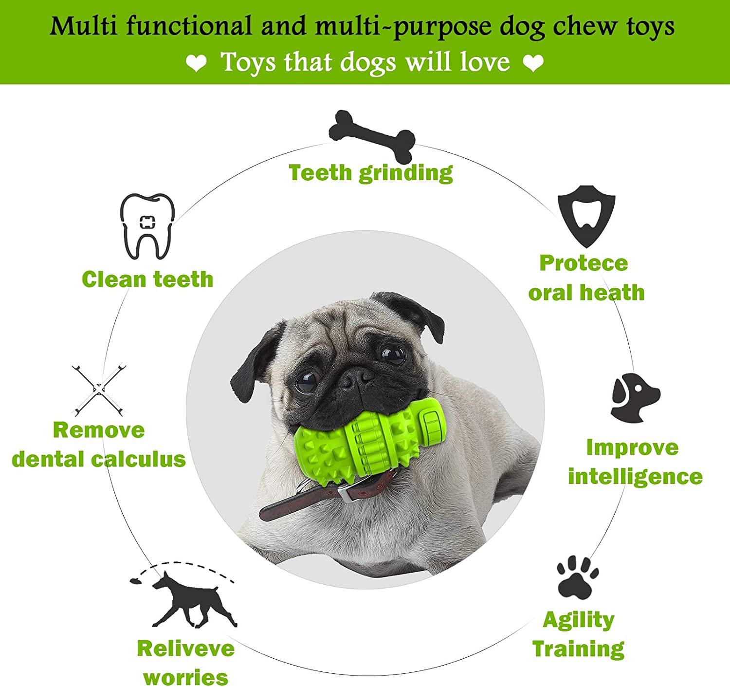 Indestructible, Tough Dog Chew Toys, Safe And Durable Dog Bones For Larger  Dogs, Teething Toys For Puppies, Interactive Dog Toys Large Tear-free