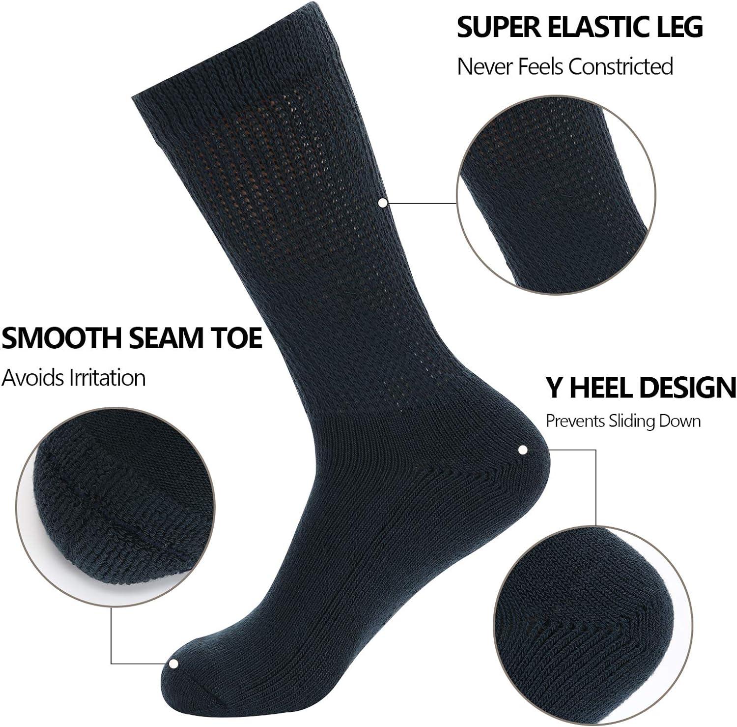  Athlemo 6Pairs Cotton Compression Socks for Men