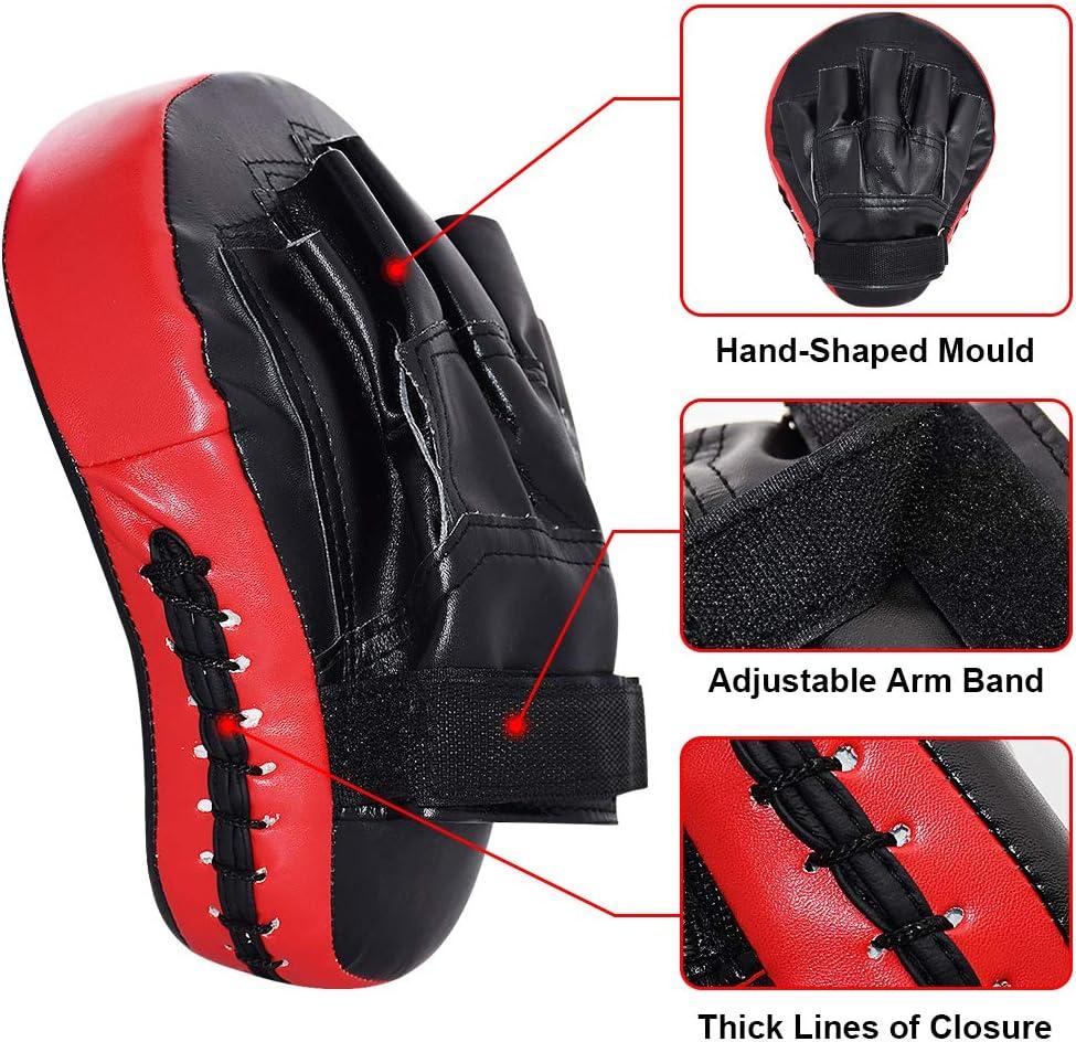 Boxing Pads (Pair), Curved Shape Kickboxing Punching Pads with