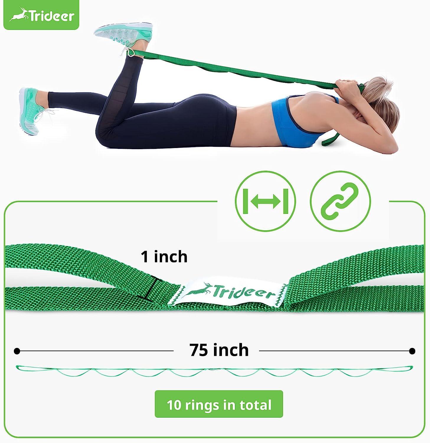 Trideer Stretching Strap Yoga Strap for Physical Therapy, 10 Loops Yoga  Straps for Stretching, Non-Elastic Stretch Strap… - Deva Physical Therapy