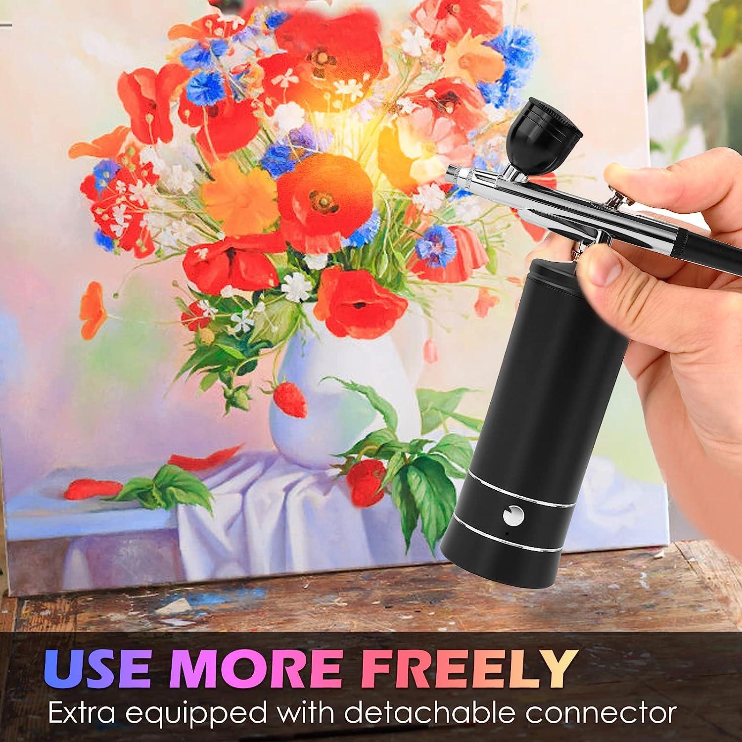 Portable Airbrush Compressor Kit Pump Paint Spray Gun Mini Airbrush  Compressor for Cake Art Painting Model Spraying Air Brush Makeup Airbrush