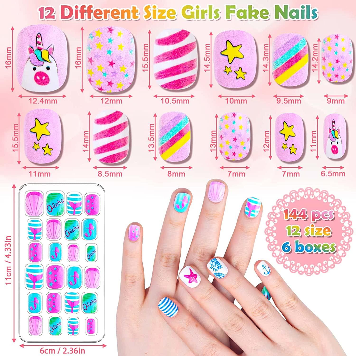 Colorful Fun Press on Nails / Smile 24 Pcs False Nail Art / Star