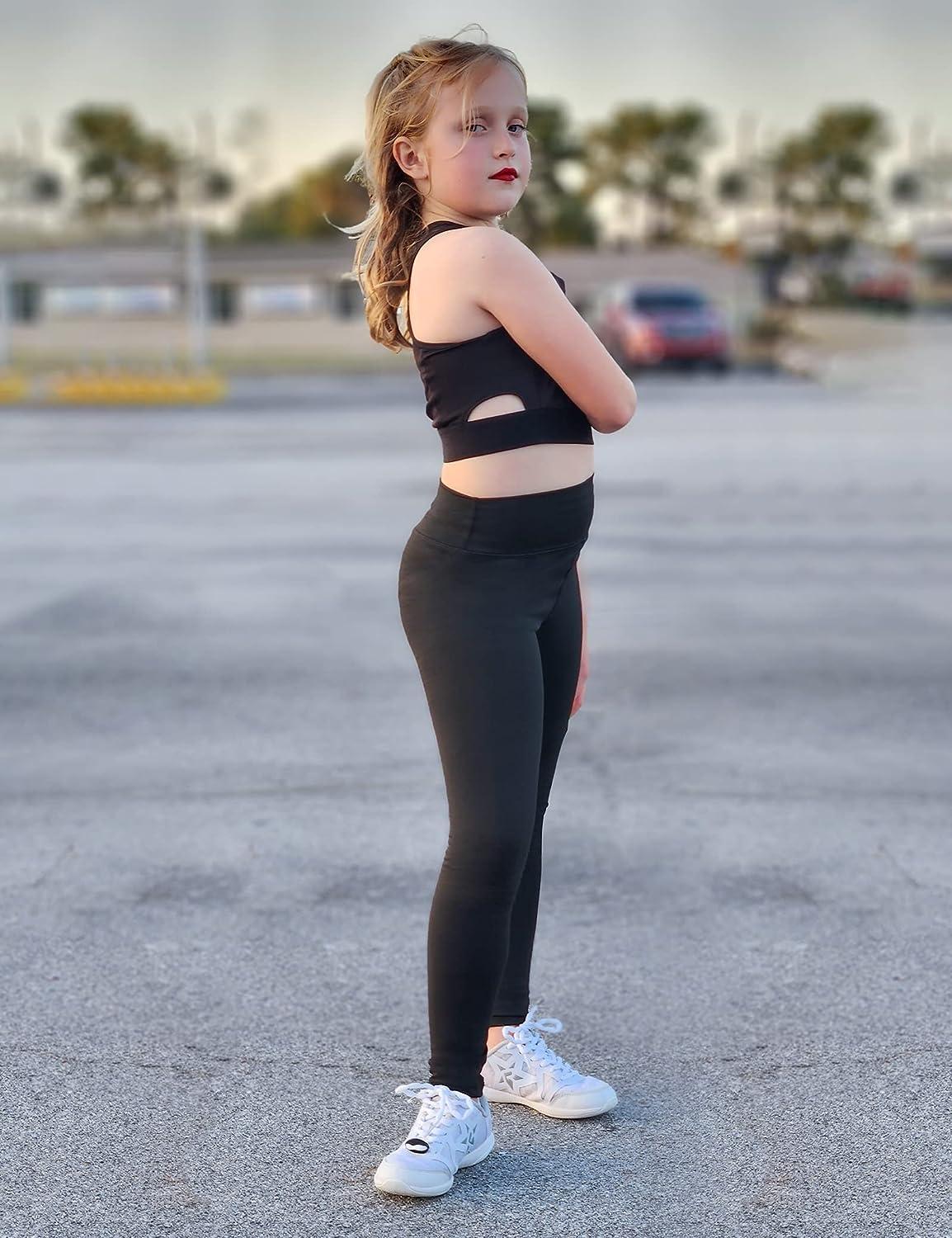 Girl's High Waist Elastic Gym Pants