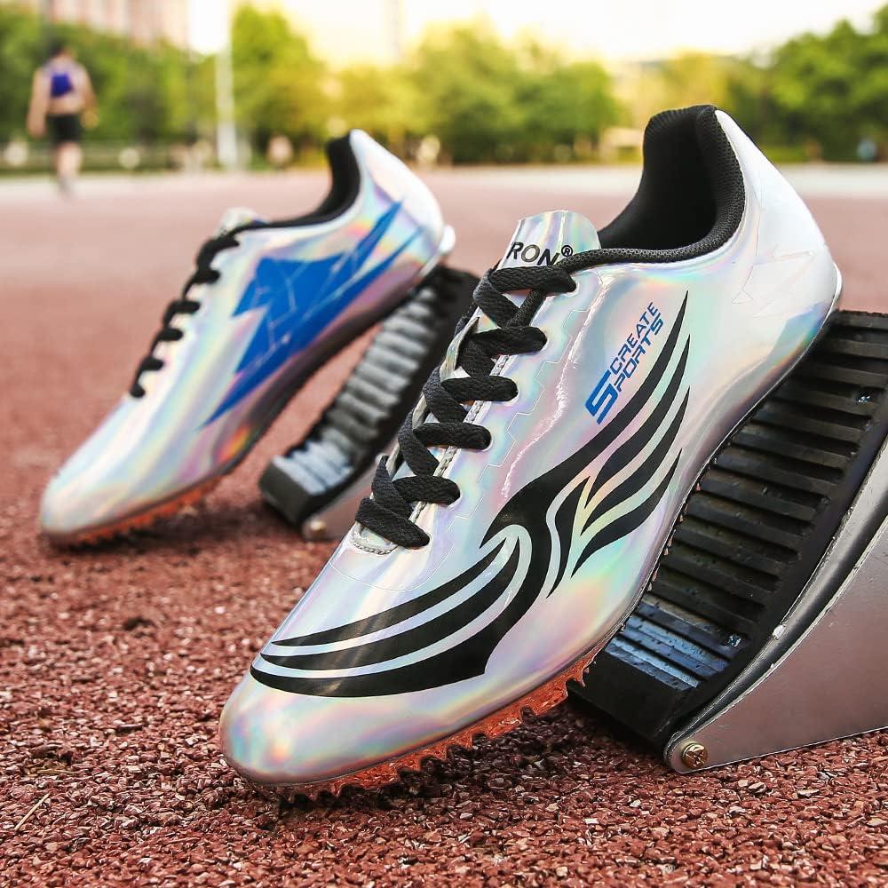 THESTRON Unisex Track Spikes Running Sprint Shoes Track & Field Shoes for  Men Women Kids Cool Racing Running Sneakers