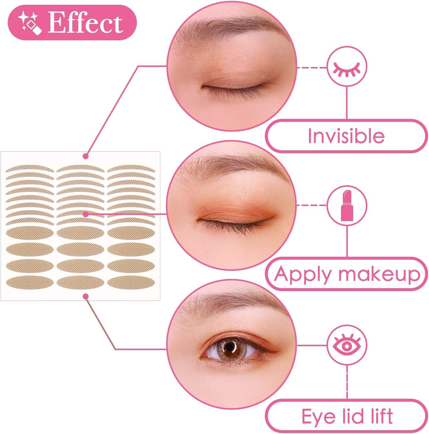 Zmbeauty 240Pcs Self-Adhesive One Side Eyelid Tapes Breathable