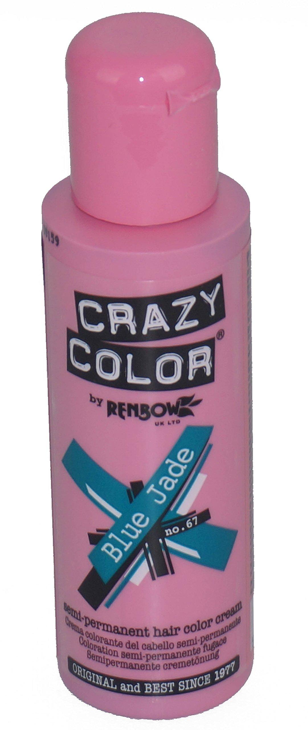 Crazy Color Permanent Hair Color Cream Number 67 Blue Jade 100 ml Blue Jade  100 ml (Pack of 1)