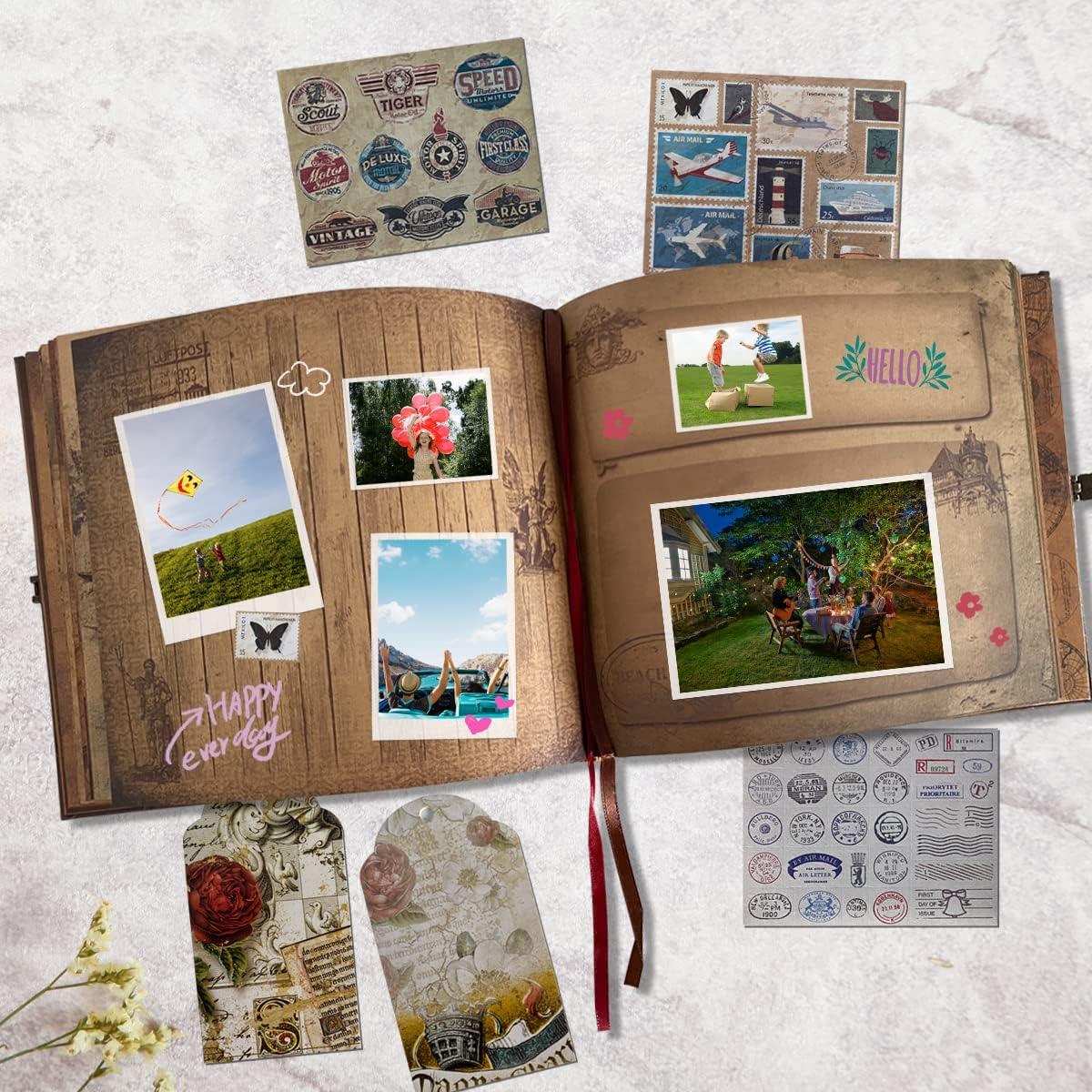 Photo Memory Book. 60 Page Baby Album. Handmade Photo Album. Wedding Guest  Book. Pocket Travel Photo Book. DIY Scrapbooking. Scrapbook Album