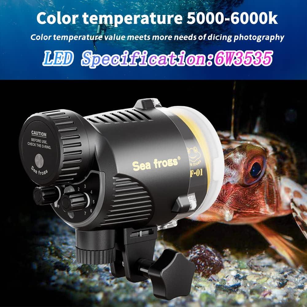 Seafrogs Scuba Diving Strobe Flash Light Waterproof 100M/328FT with YS Ball  Arm Mount Underwater Photography for Sony Olympus Nikon Canon Dive Camera  Housing Case (SF-01)