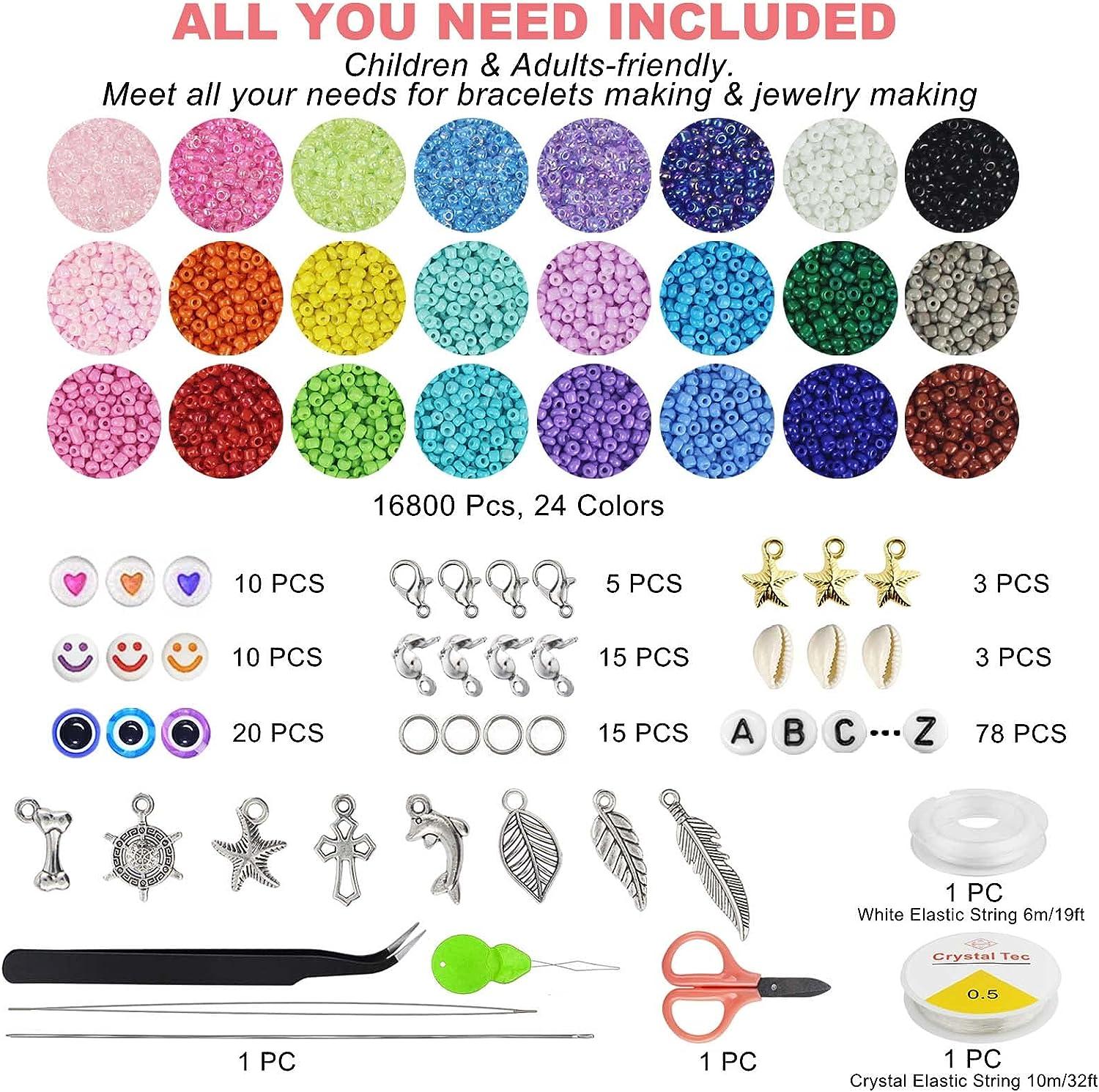 5100 Clay Beads Bracelet Making Kit, Preppy Spacer Flat Beads for Jewelry  Making