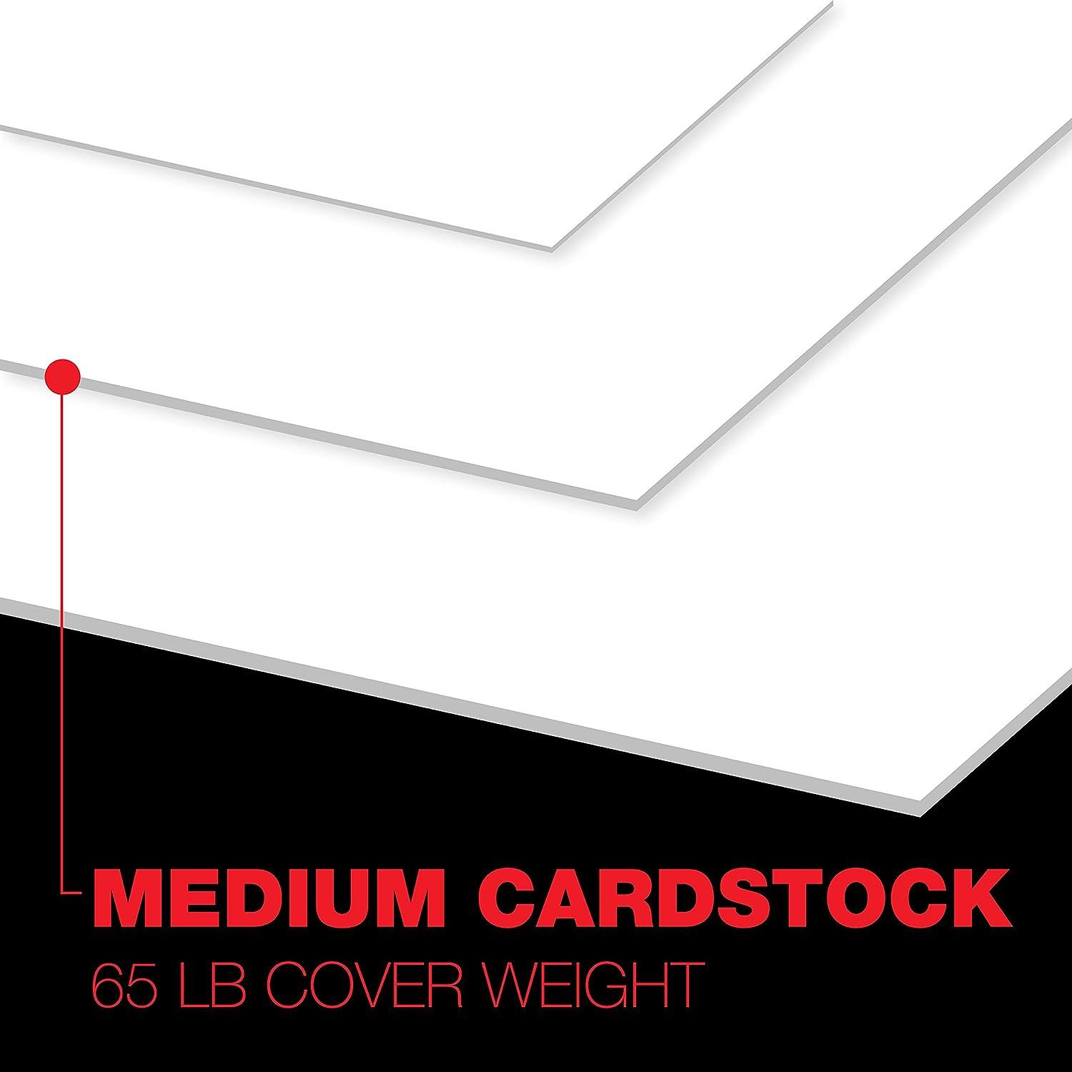 Heavy Weight White Cardstock - 100lb Extra Thick Card Stock Paper - Great  for Brochures, Invitations, Business Cards, Stationary Printing | Acid-free