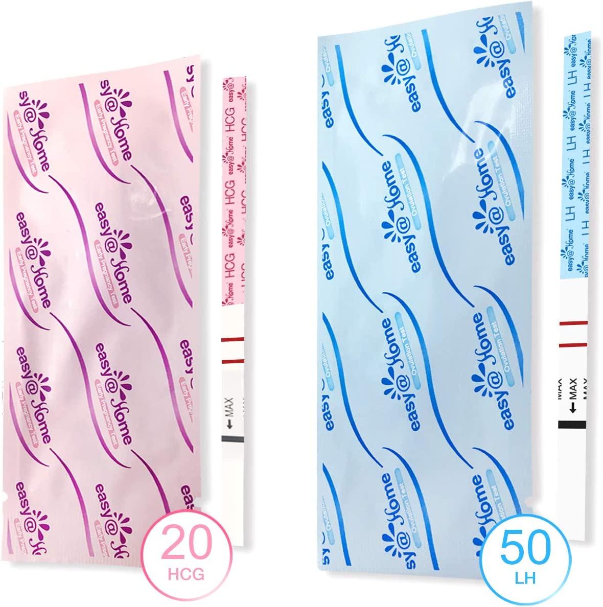 Easy@Home Pregnancy Test Strips: 20-HCG Tests with 20 Large Urine Cups –  Easy@Home Fertility