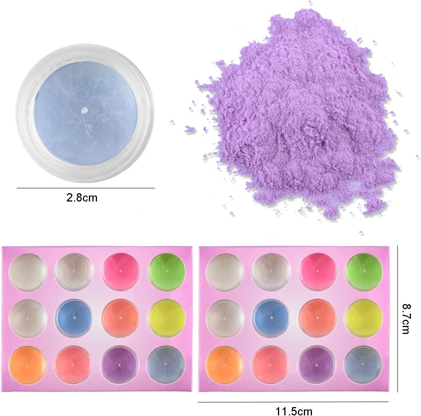 BAIYIYI Glow in The Dark Powder,Pack of 24 Luminous Pigment Powder