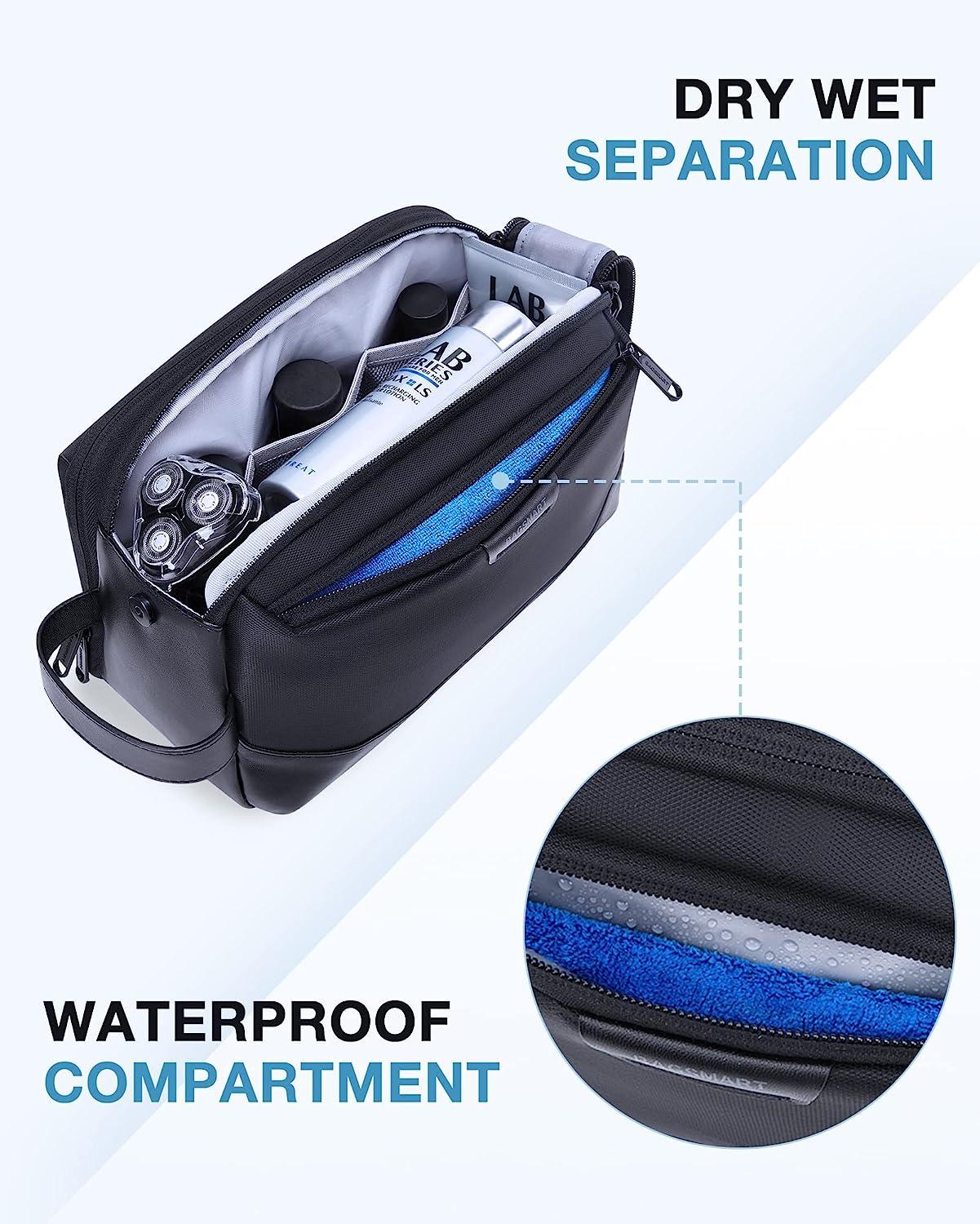 Mens Toiletry Bag, Travel Toiletry Organizer Dopp Kit Waterproof Shaving  Bag for Toiletries