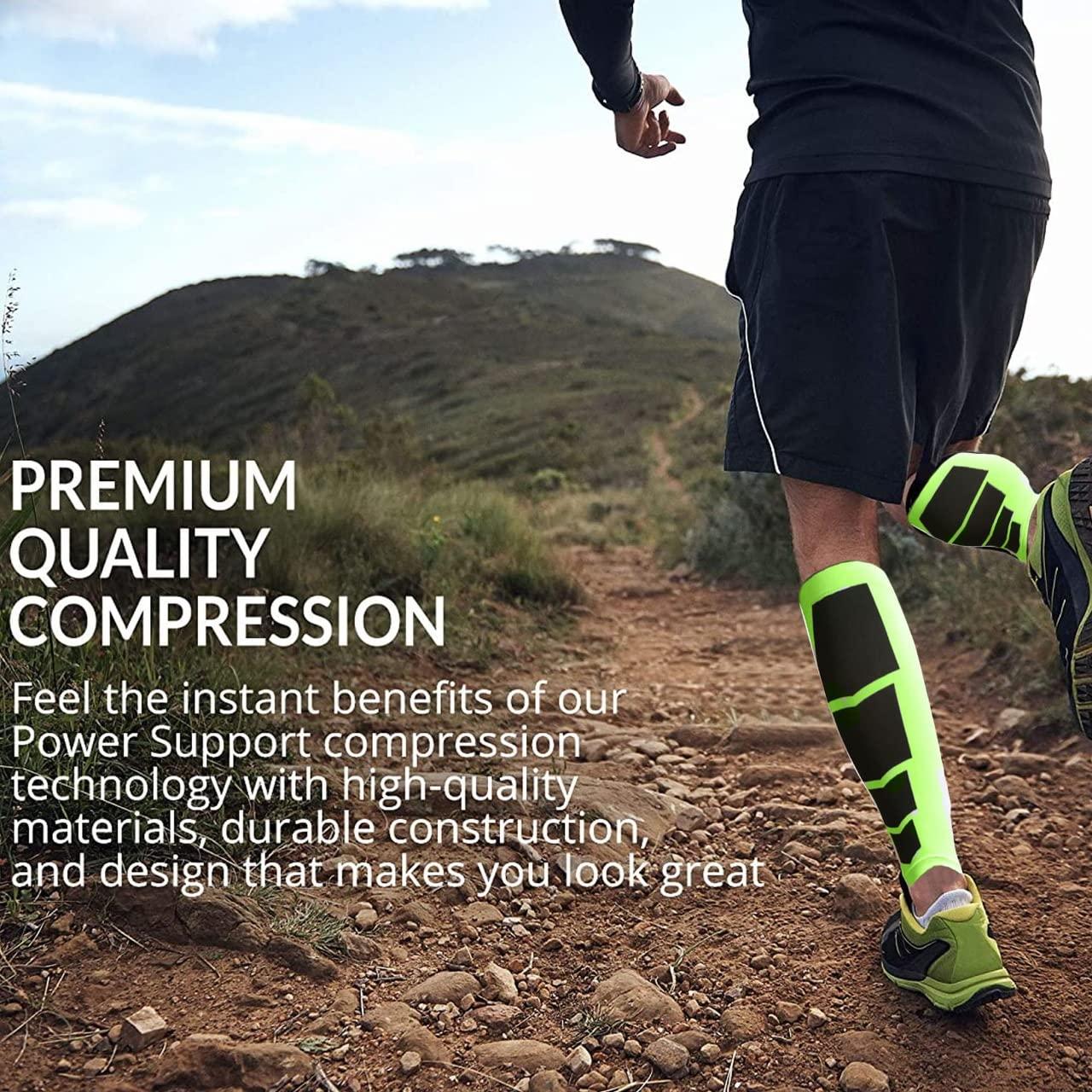 1Pair Calf Compression Sleeves Shin Splint Guard Sock for Running, Cycling,  Walking, Basketball,Football Soccer,Cross Fit,Travel