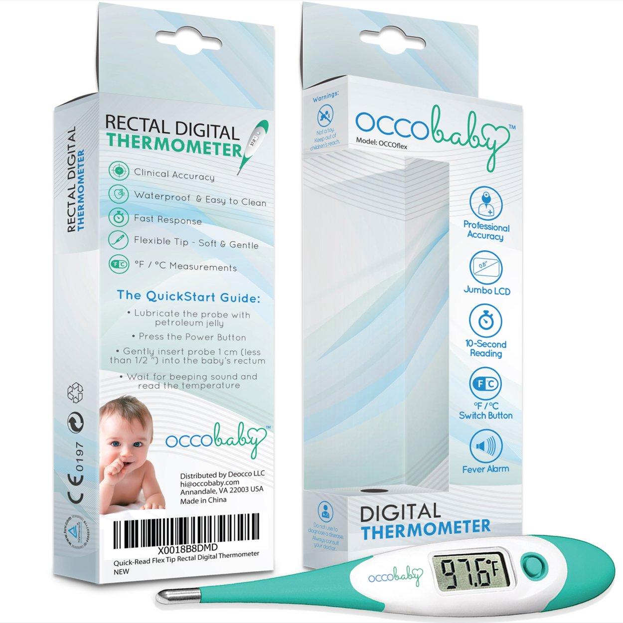OCCObaby Clinical Digital Baby Thermometer - LCD, Flexible Tip, 10 Second  Quick Accurate Fever Read Rectal Oral & Underarm Use Waterproof Thermometer  for Kids - Yahoo Shopping