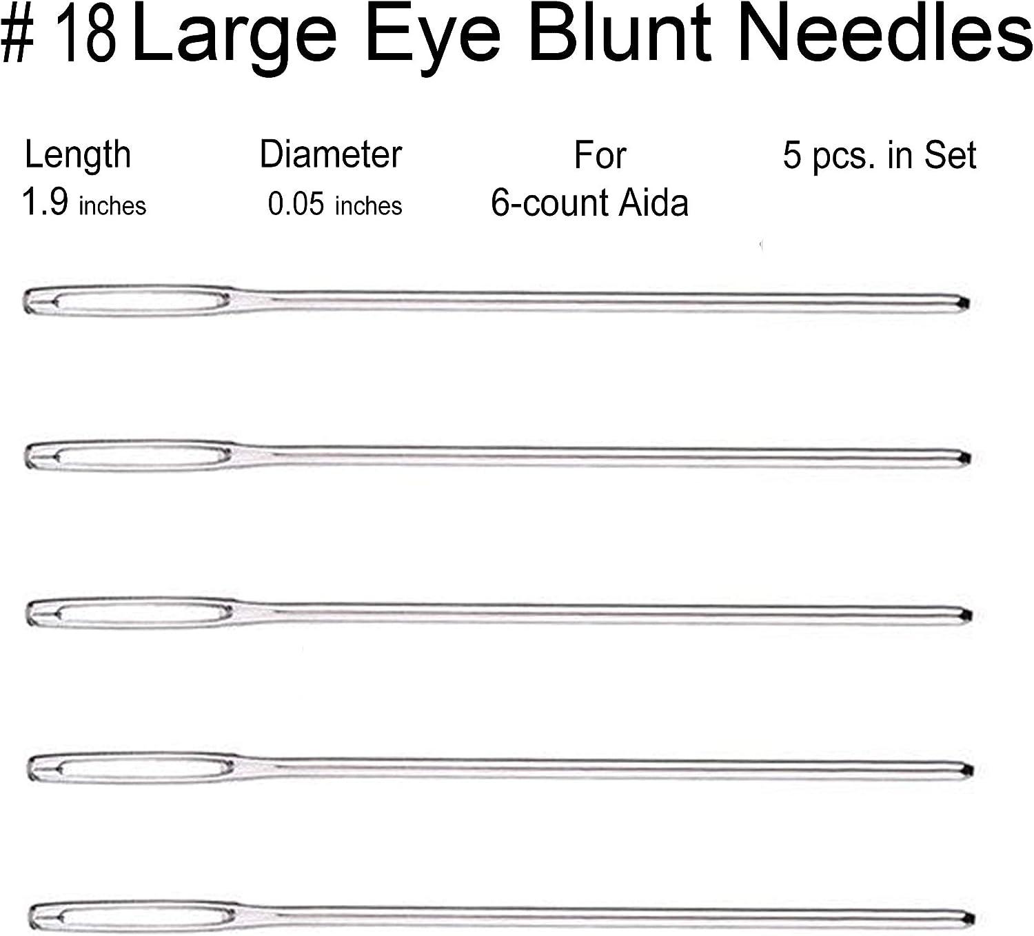 Set of 4 pcs plastic blunt big eye needles