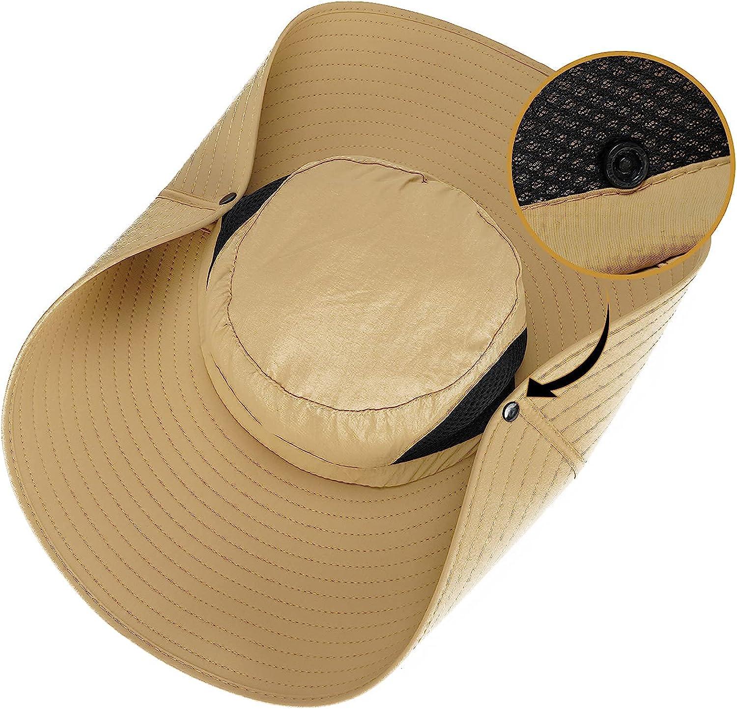 Leotruny Men Wide Brim Sun Hats UPF50+ Waterproof Breathable