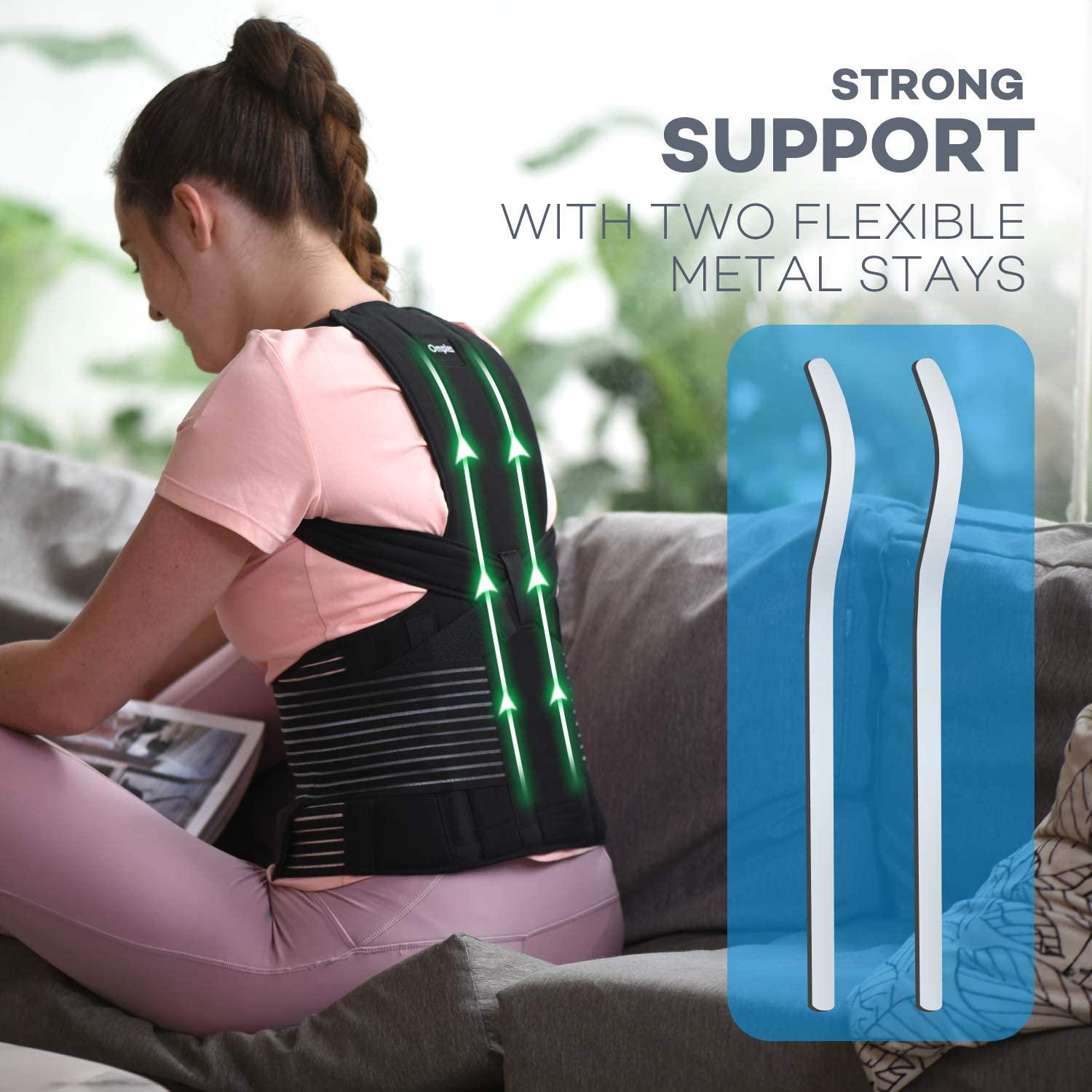 Omples Posture Corrector for Women and Men Back Brace Straightener Shoulder  Upright Support Trainer for Body Correction and Neck Pain Relief, Medium  (Waist 34-38 inch) : : Health & Personal Care