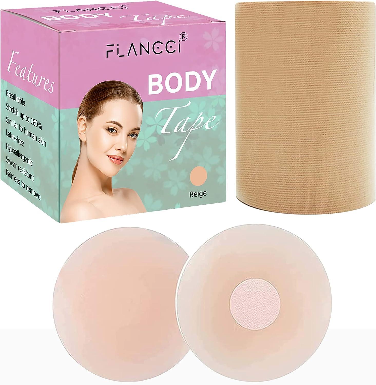 Boobytape for Breast Lift ,Boob Tape for Large Breasts,Push Up Invisible  Body Tape,Busties Breast Tape Kit 