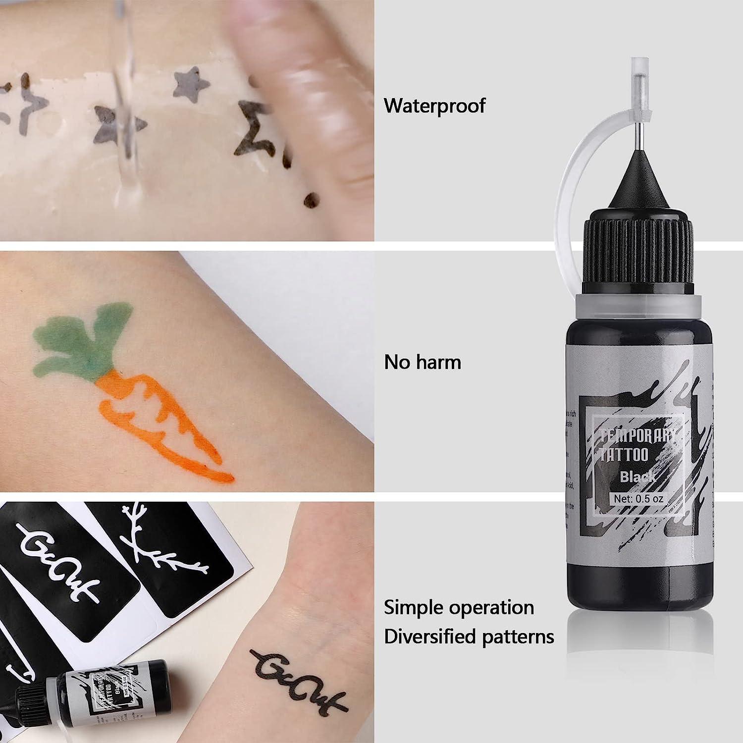 Black Temporary Tattoo Ink Airbrush Body Art Paint Gallon — U.S. Art Supply