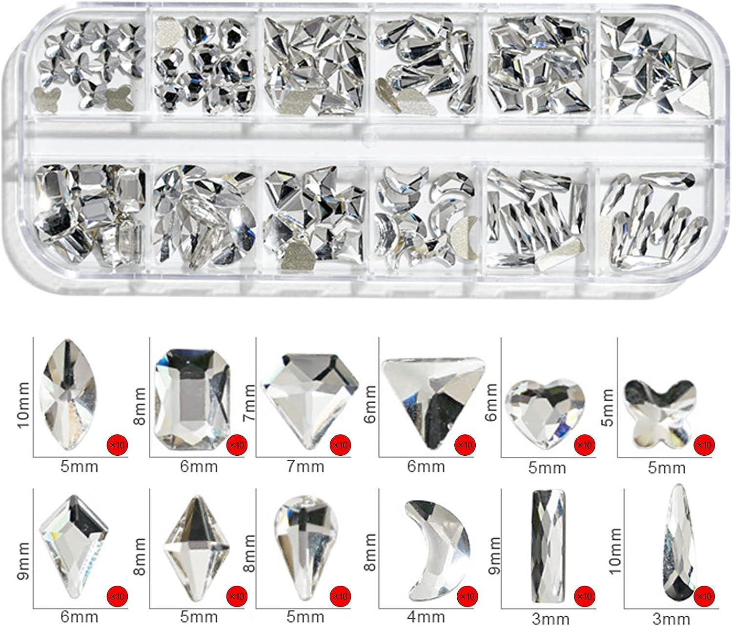Multi Sizes Shapes Colors Flatback Rhinestones Crystal Diamond 3D