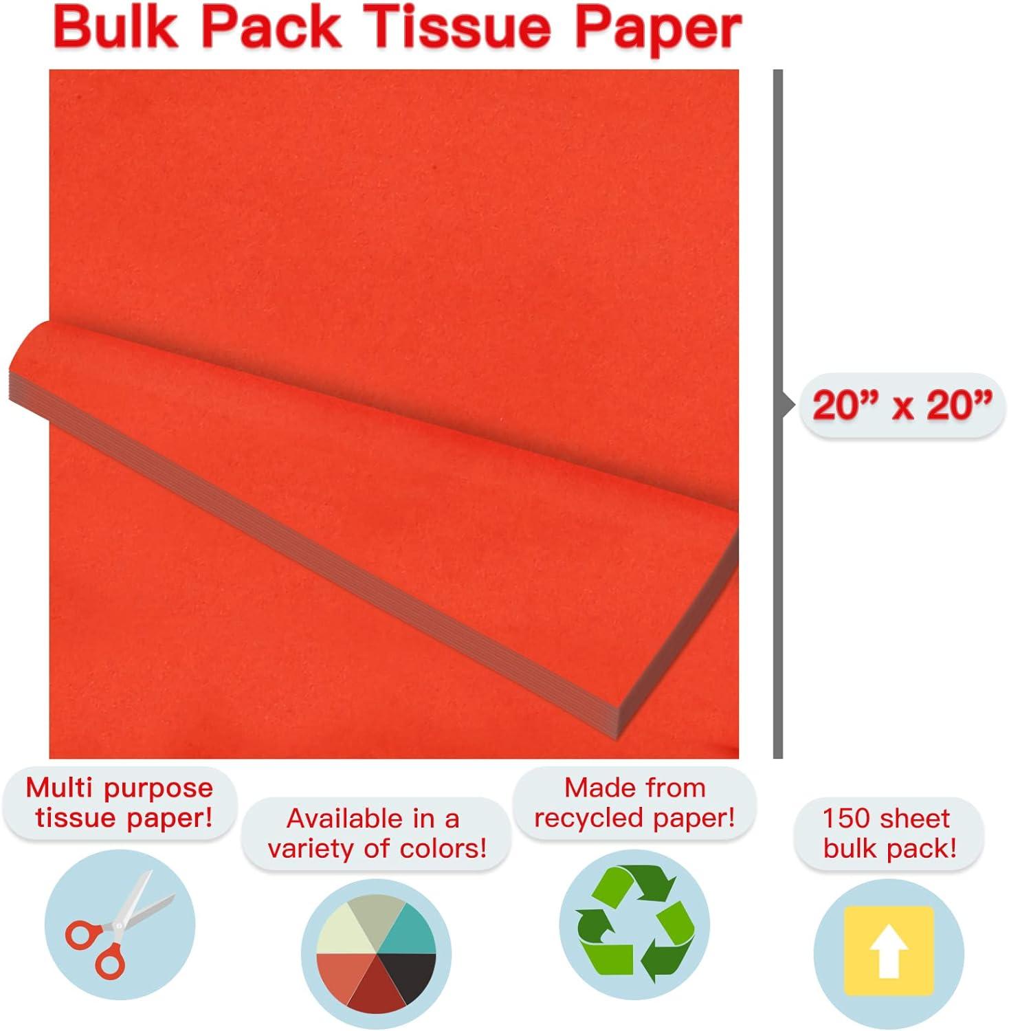 Red Tissue Paper - 20 x 30 Sheets - 480 / Pack - 100% Recycled