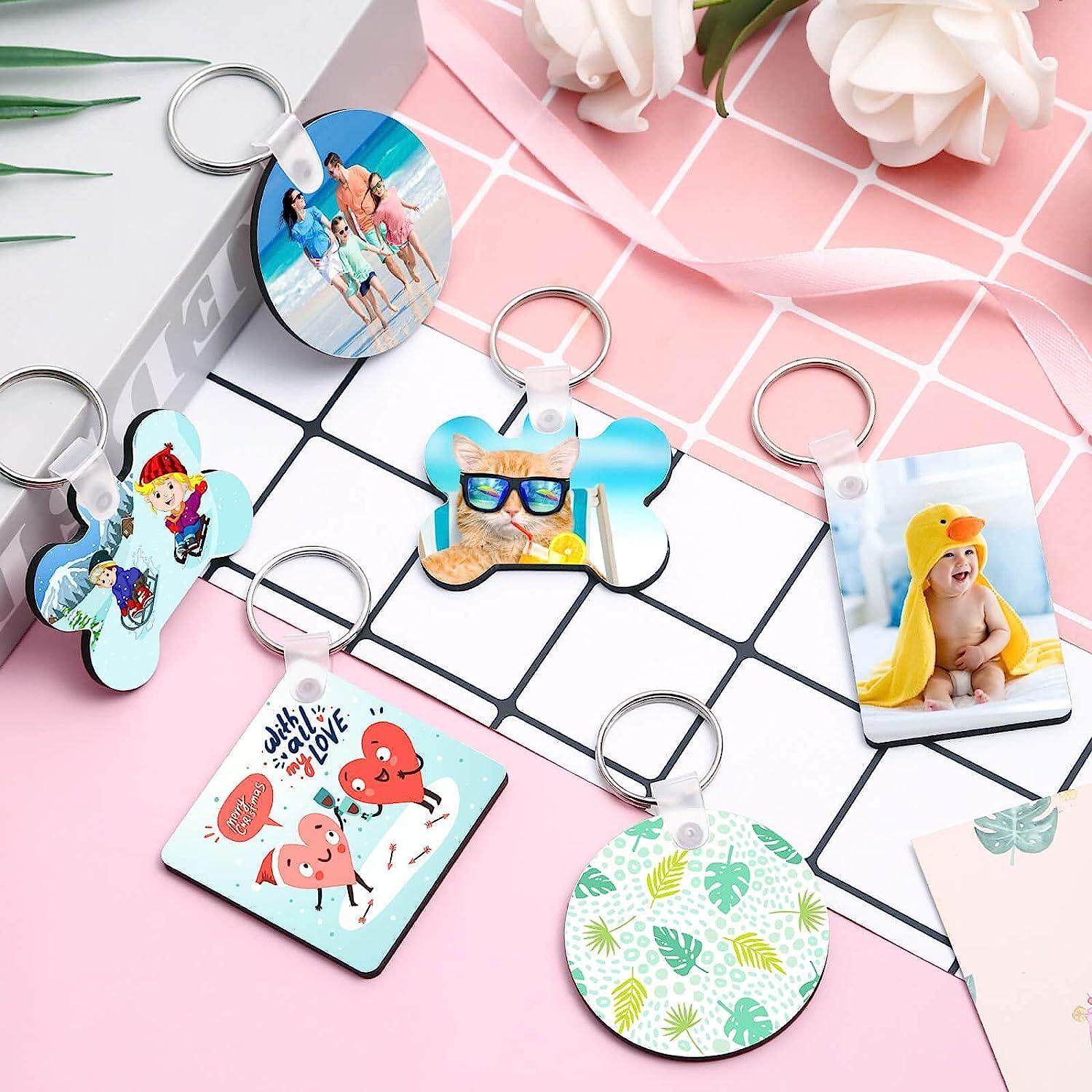 OMG Cups! Square Double Sided Sublimation MDF - Key Chain 10 - Bulk