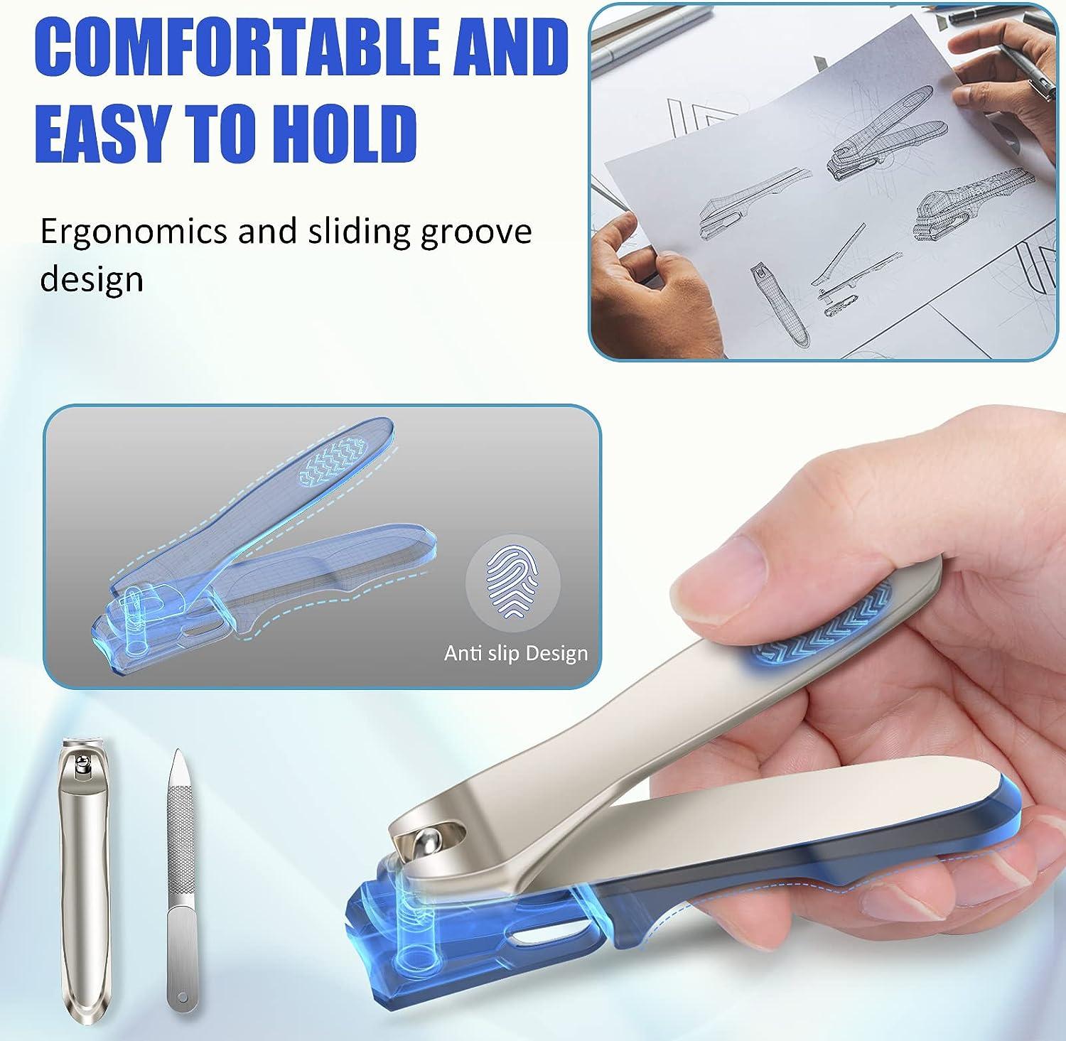 Nail Clippers for Men - 360 Degree Rotary Nail Clipper for Seniors with  Long Handle Easy Grip, Sturdy Sharp Stainless Steel Effortless Self  Pedicure