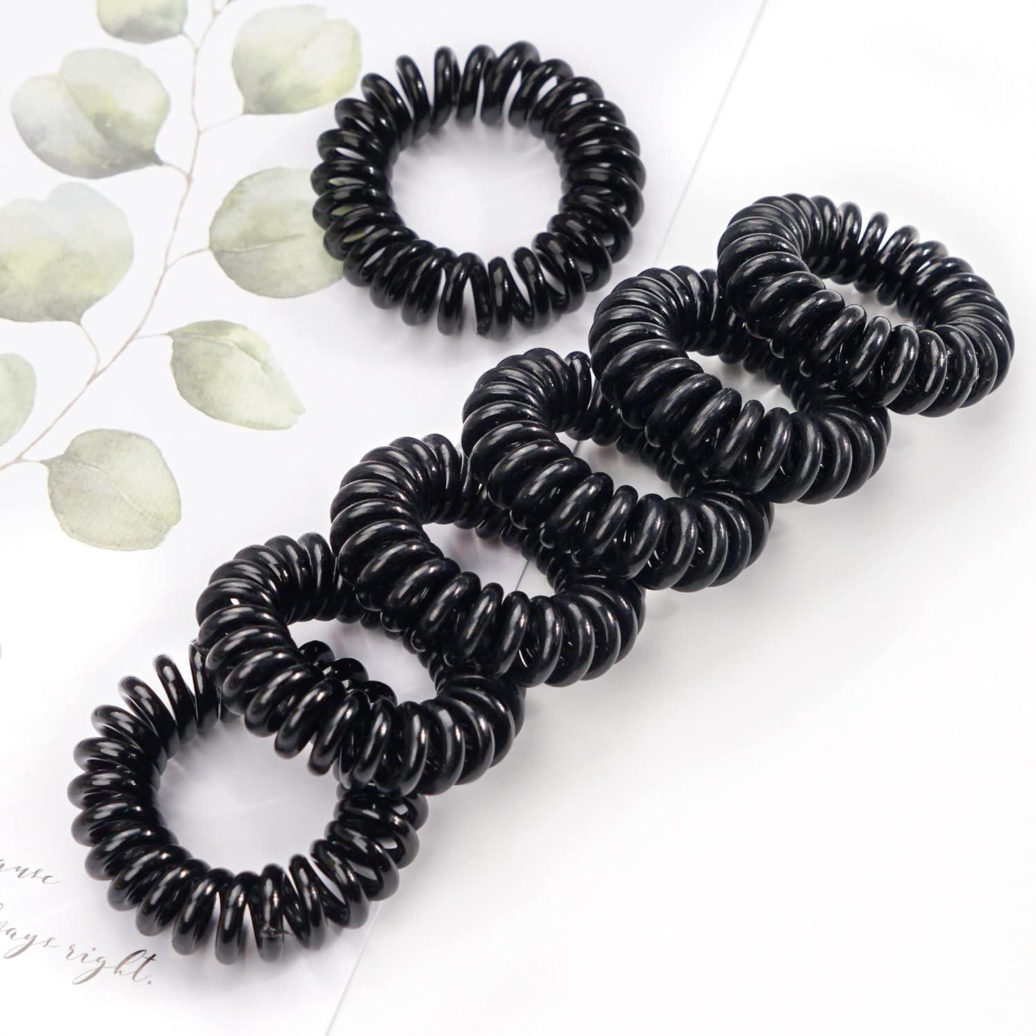 20 Pcs Spiral Hair Ties - Traceless Coil Hair Ties Elastic Spiral Ponytail  Holder Waterproof Plastic Hair Coil Bands For Women Girls Teenagers