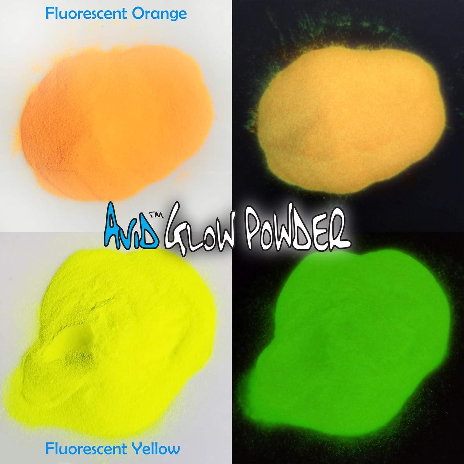 Phosphorescent Glow in the Dark Powder Pigment Sample Pack