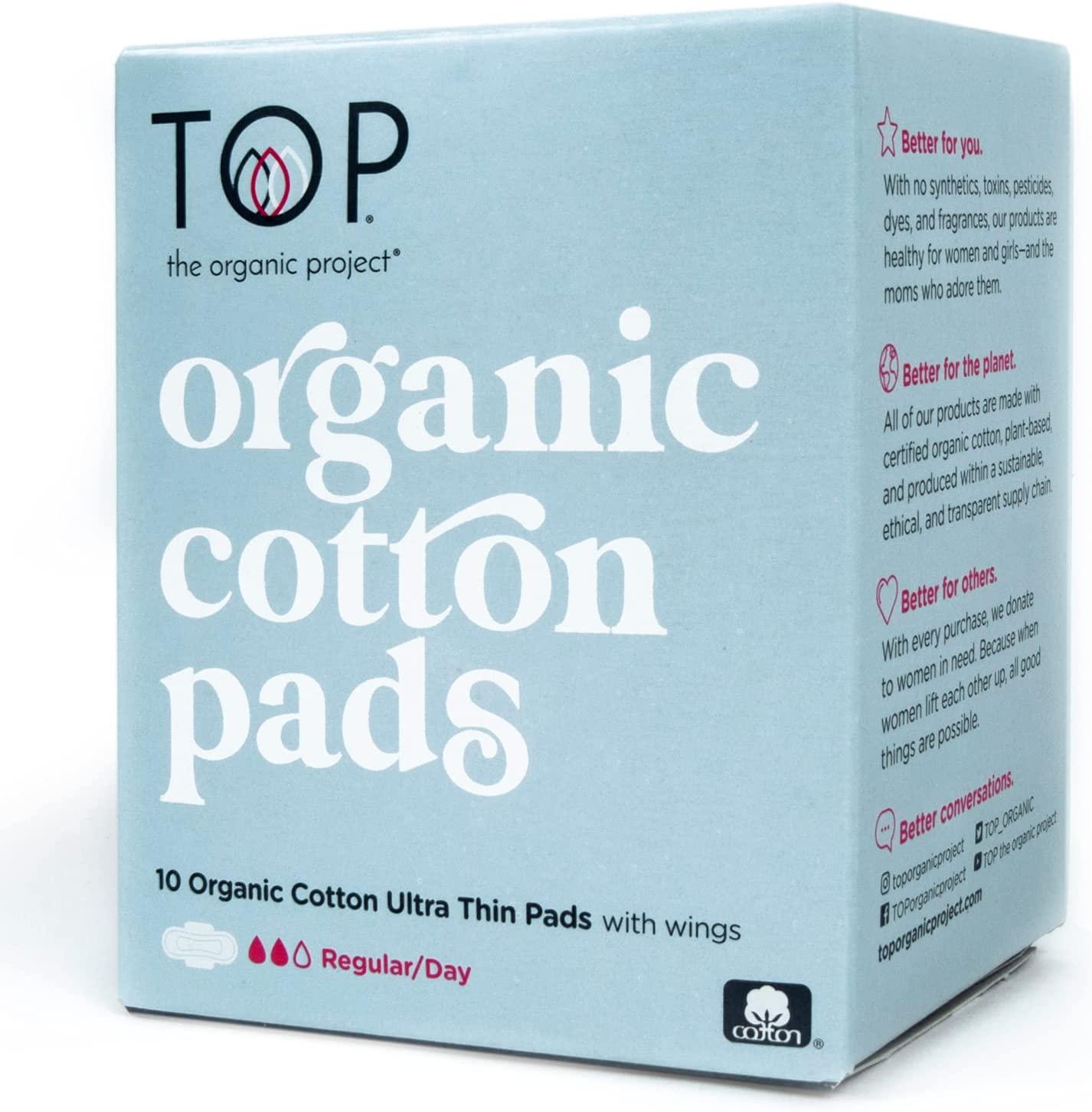 Sustain 100% Certified Organic Cotton Ultra Thin Pads with Wings
