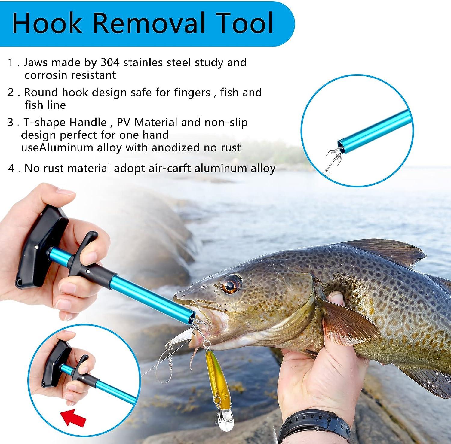 3 Inch Rapala Fish Hook Remover - Dehooker with Coil Wrist Lanyard