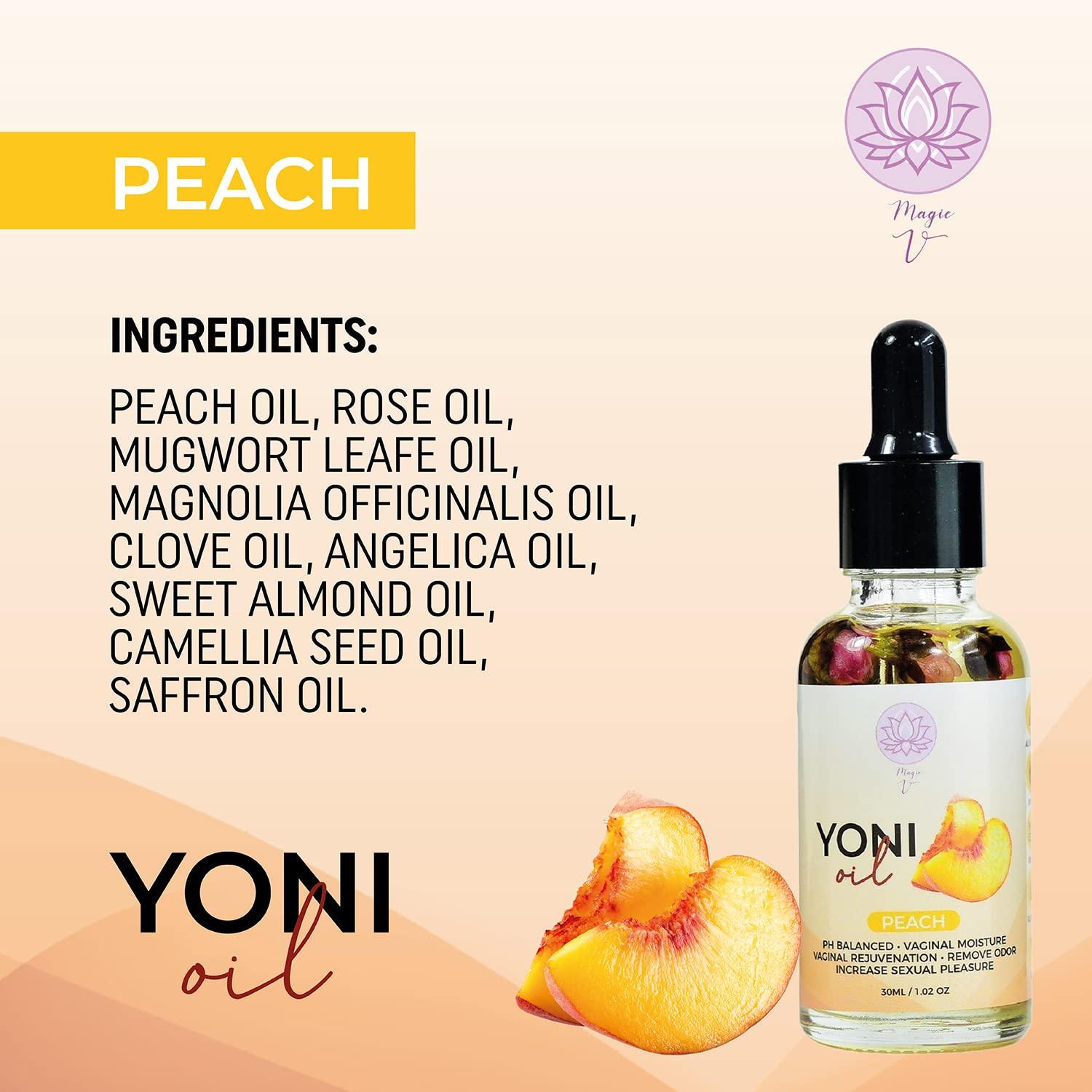 Yoni Oil Organic Feminine Oil Vaginal Moisturizer (Peach) Eliminates ...
